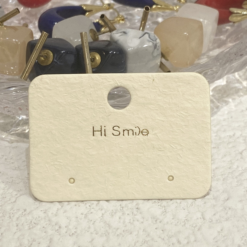 香草纸耳环卡纸 项链挂卡首饰卡片现货批发 网红爆款饰品包装卡纸白底实物图