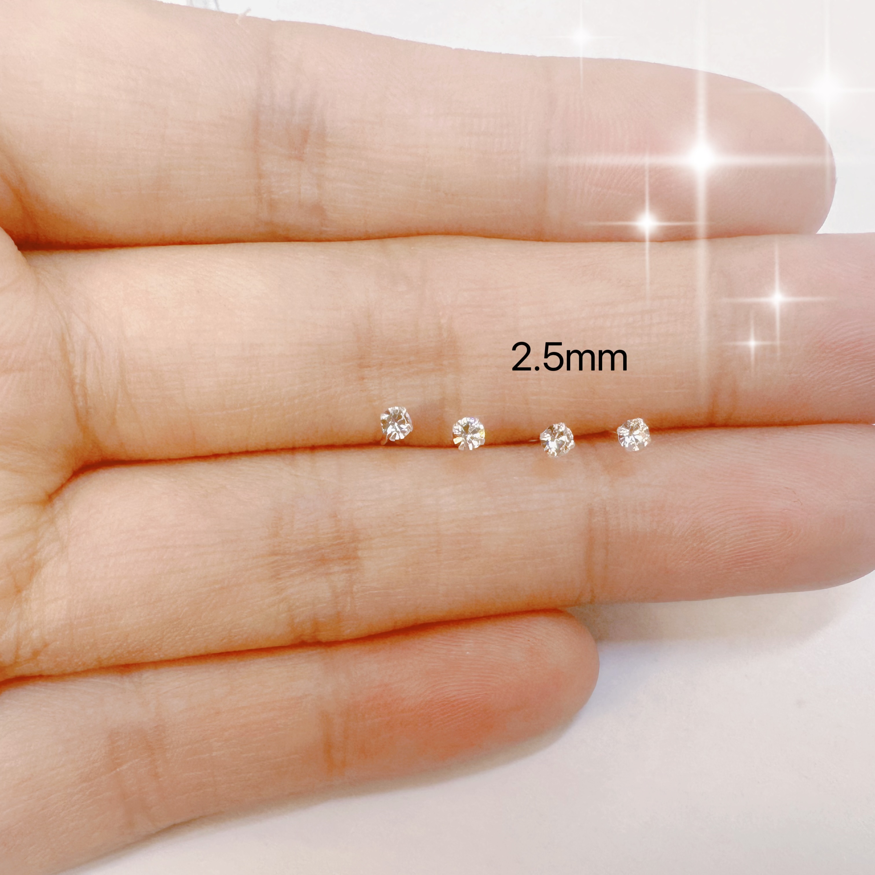 Glitter Sterling Silver Nose Stud Personality Fashion Accessories Light Luxury Style Suitable For A Variety Of Occasions To Wear Simple Yet Elegant Specification drawing