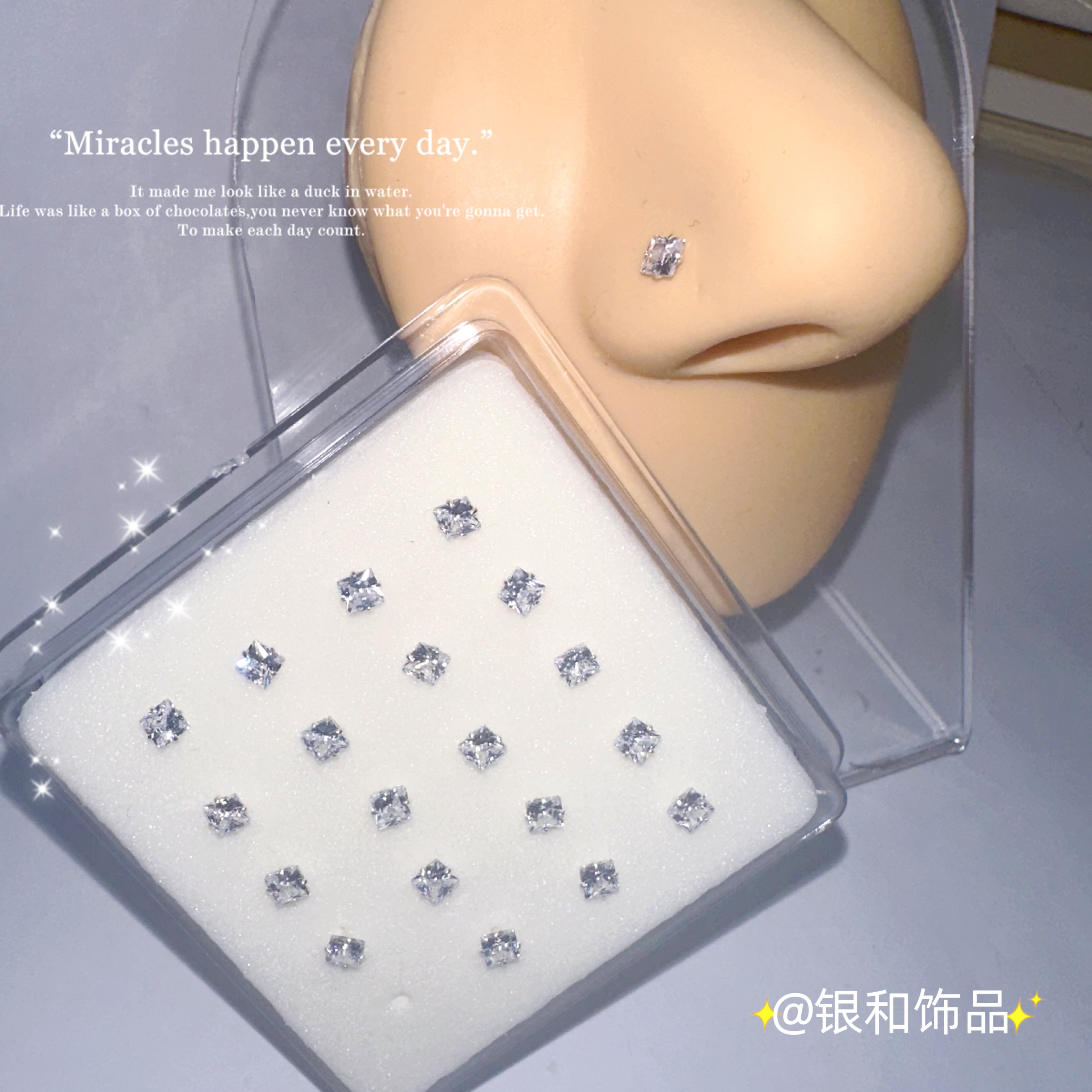 Fashion Trend Sterling Silver Nose Stud Simple Small Personality Accessories details Picture