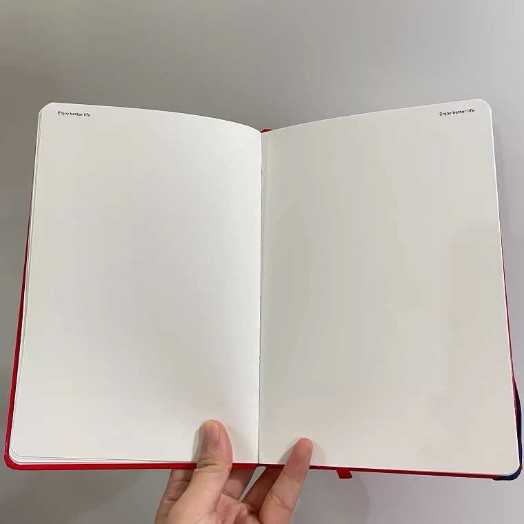 The red hard-faced A5 blank notebook series is a bestseller. It features a Japanese and Korean horizontal line saddle nail notebook with cartoon patterns and customizable logos pic 7
