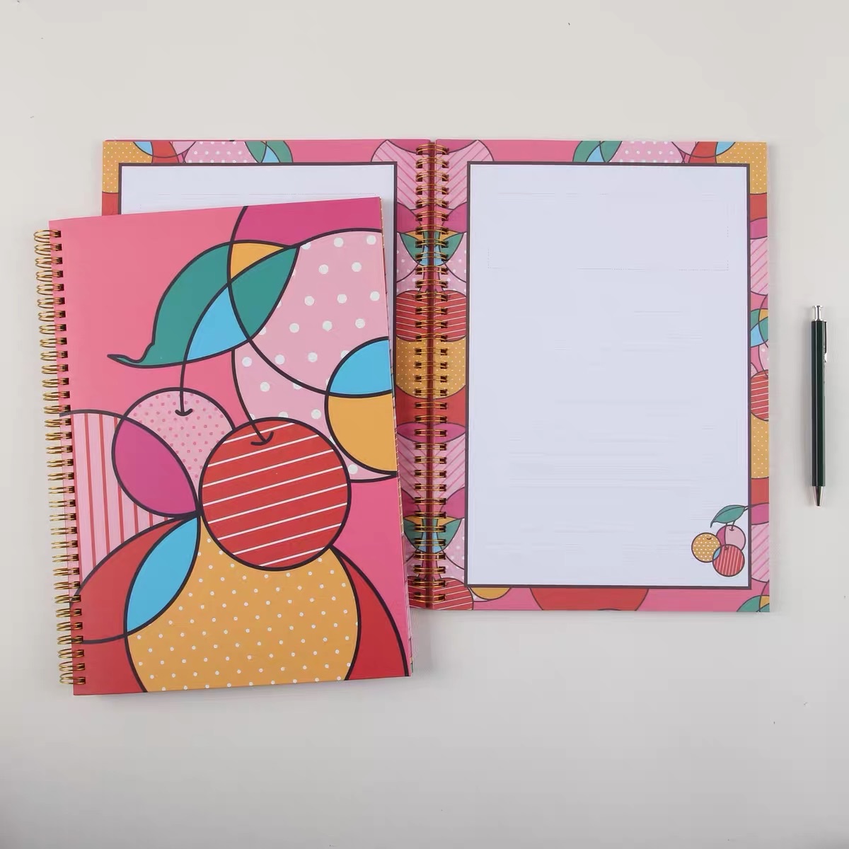a4 coil notebook miniso color border inner page horizontal line This series pp notebook coil export notebook custom wholesale Specification image