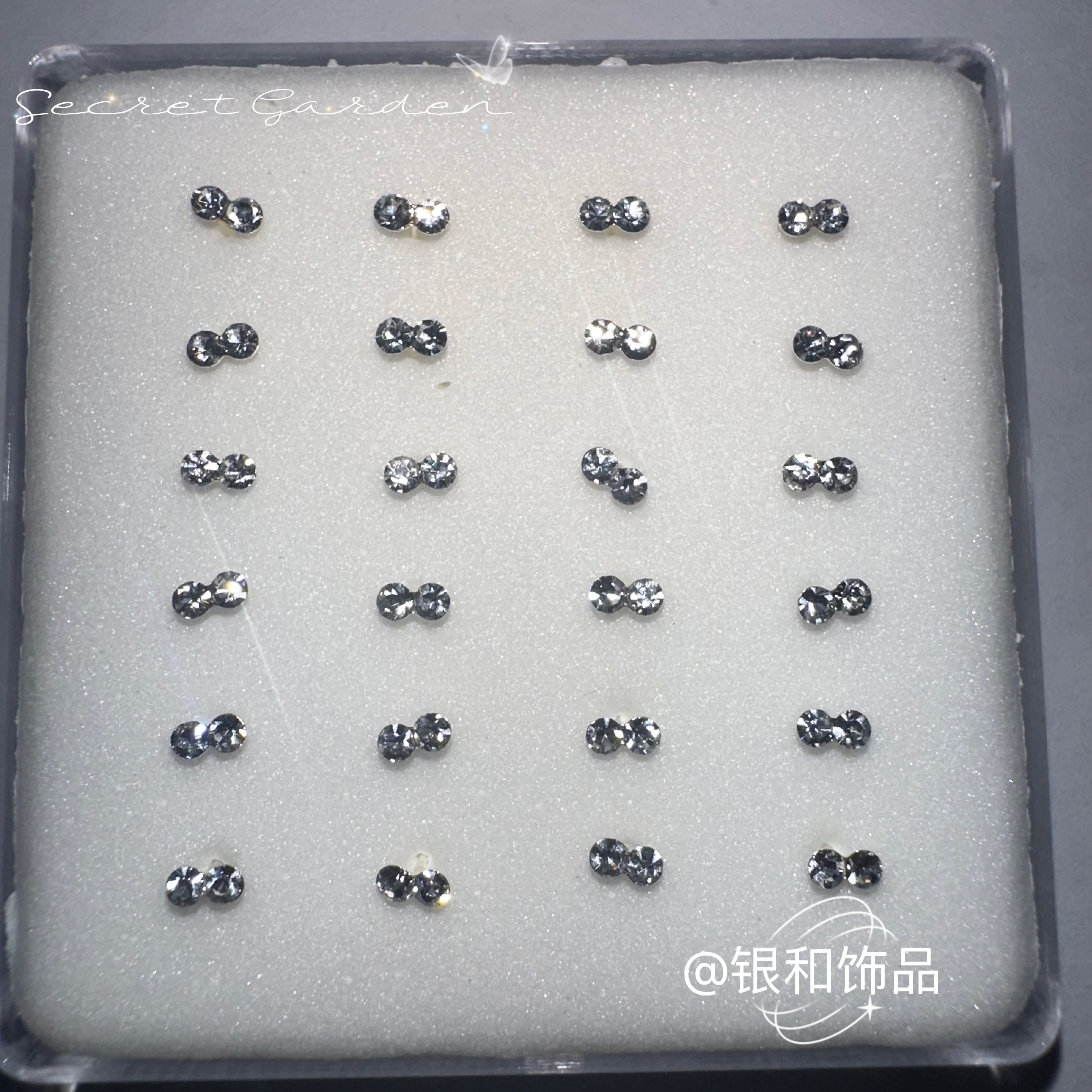Sterling Silver Nose Stud Fashion Personality Women's Jewelry Advanced Sense Dazzling Twinkling Simple Small Earrings Unique Design Exquisite