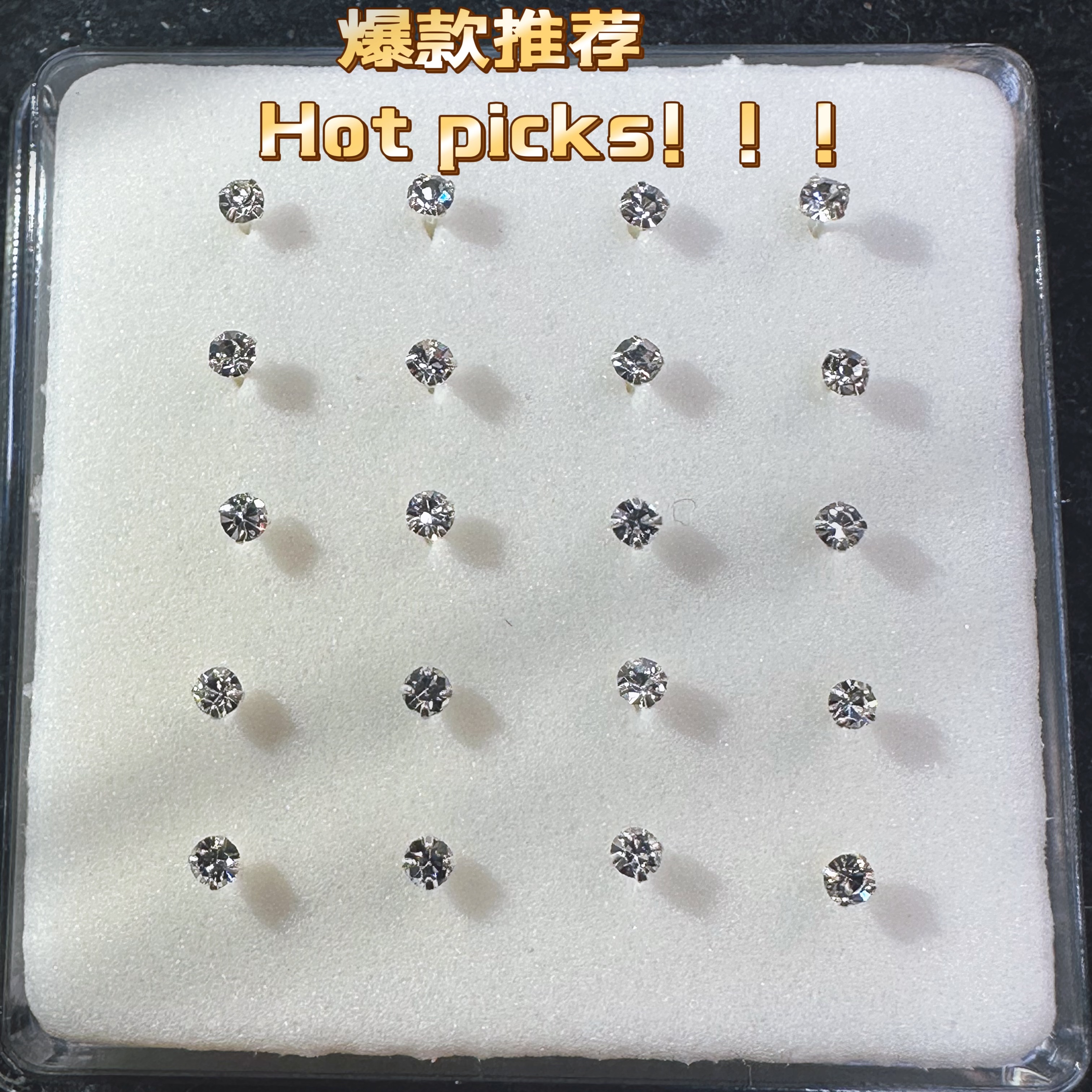 Glitter Sterling Silver Nose Stud Personality Fashion Accessories Light Luxury Style Suitable For A Variety Of Occasions To Wear Simple Yet Elegant details Picture