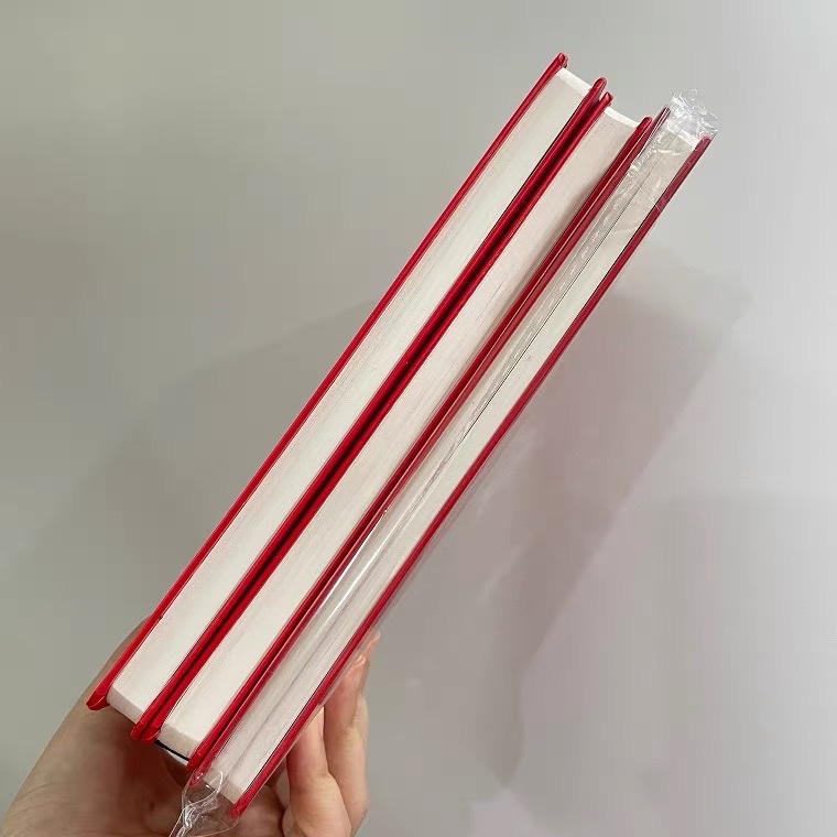 The red hard-faced A5 blank notebook series is a bestseller. It features a Japanese and Korean horizontal line saddle nail notebook with cartoon patterns and customizable logos pic 2