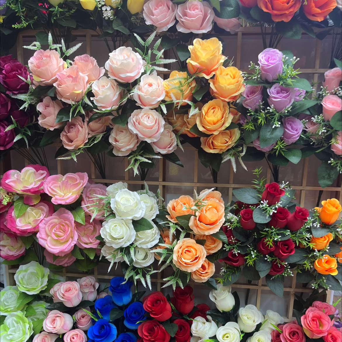 Artificial flowers, fake flowers, moss leaves, ivy strips, wall-hung silk flowers, interior decoration, green plants, wall landscape design, creative home furnishings