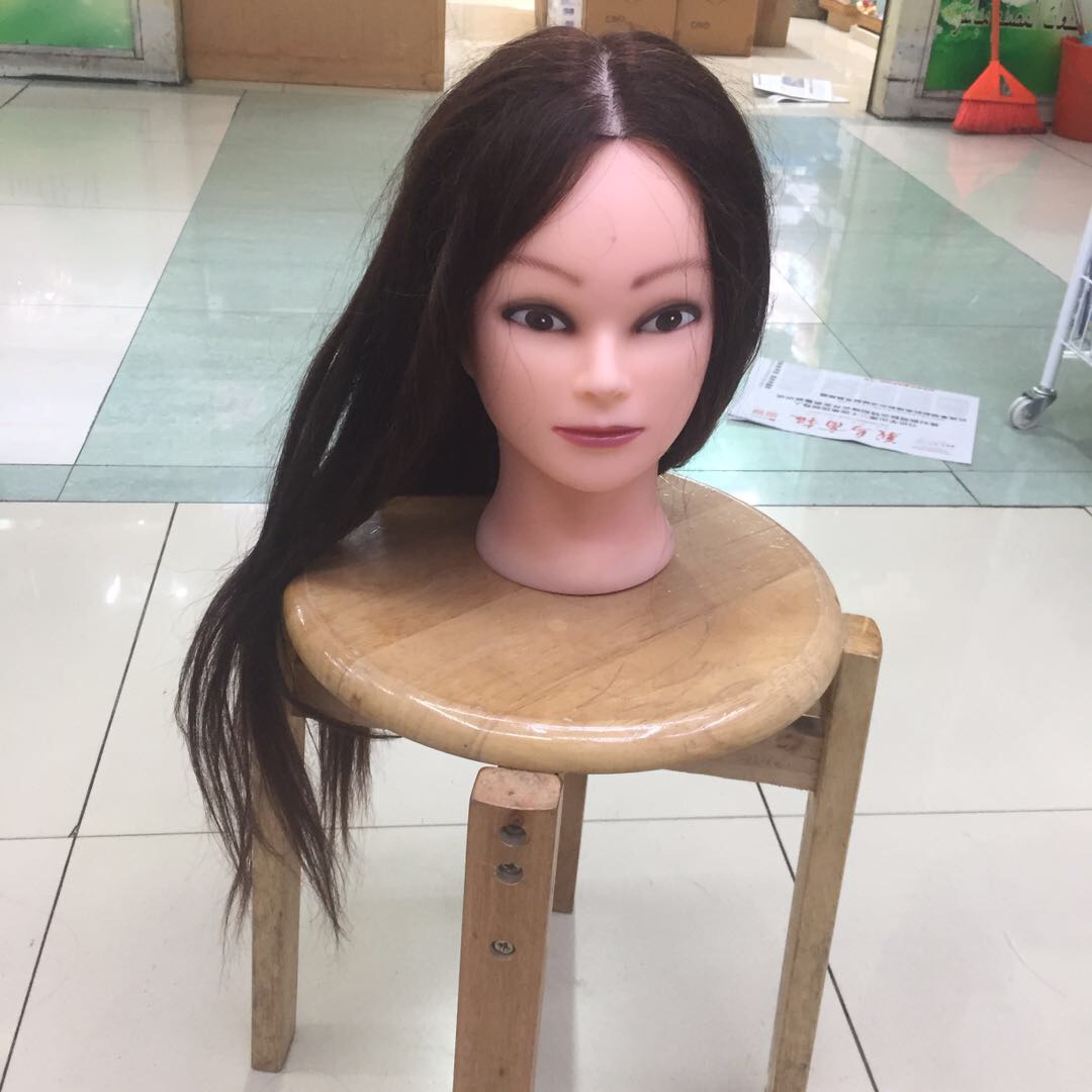 工厂直销欧美时尚假发头套仿真发直发长发批发模特头练习头02
