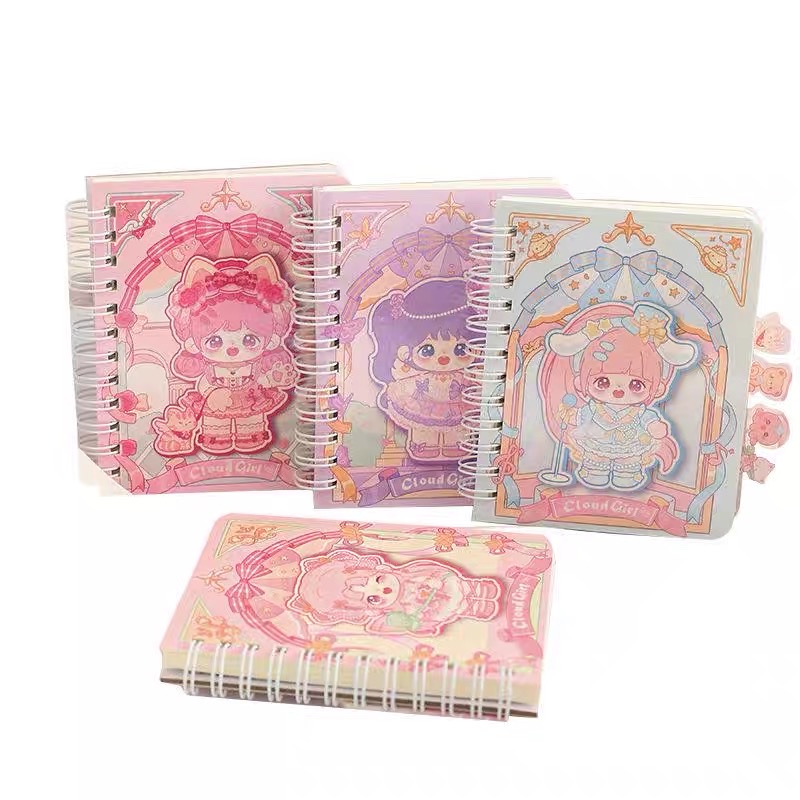 Small clouds PVC bookmark coil book A6 notebook horizontal本子产品图