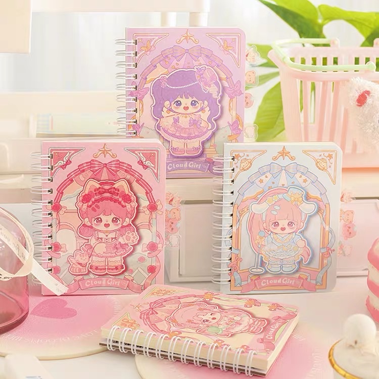 Small clouds PVC bookmark coil book A6 notebook horizontal本子细节图