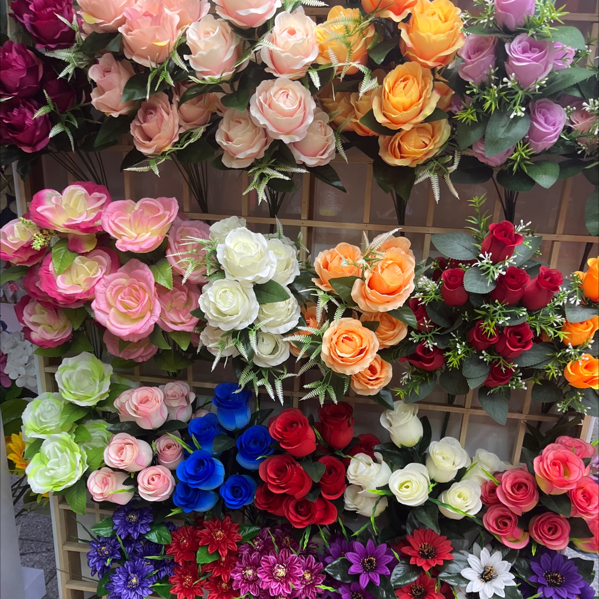 Artificial flowers, fake flowers, moss leaves, Yujia Teng strips, wall hangings, silk flowers, interior decoration, wall hangings, green plant wall artworks