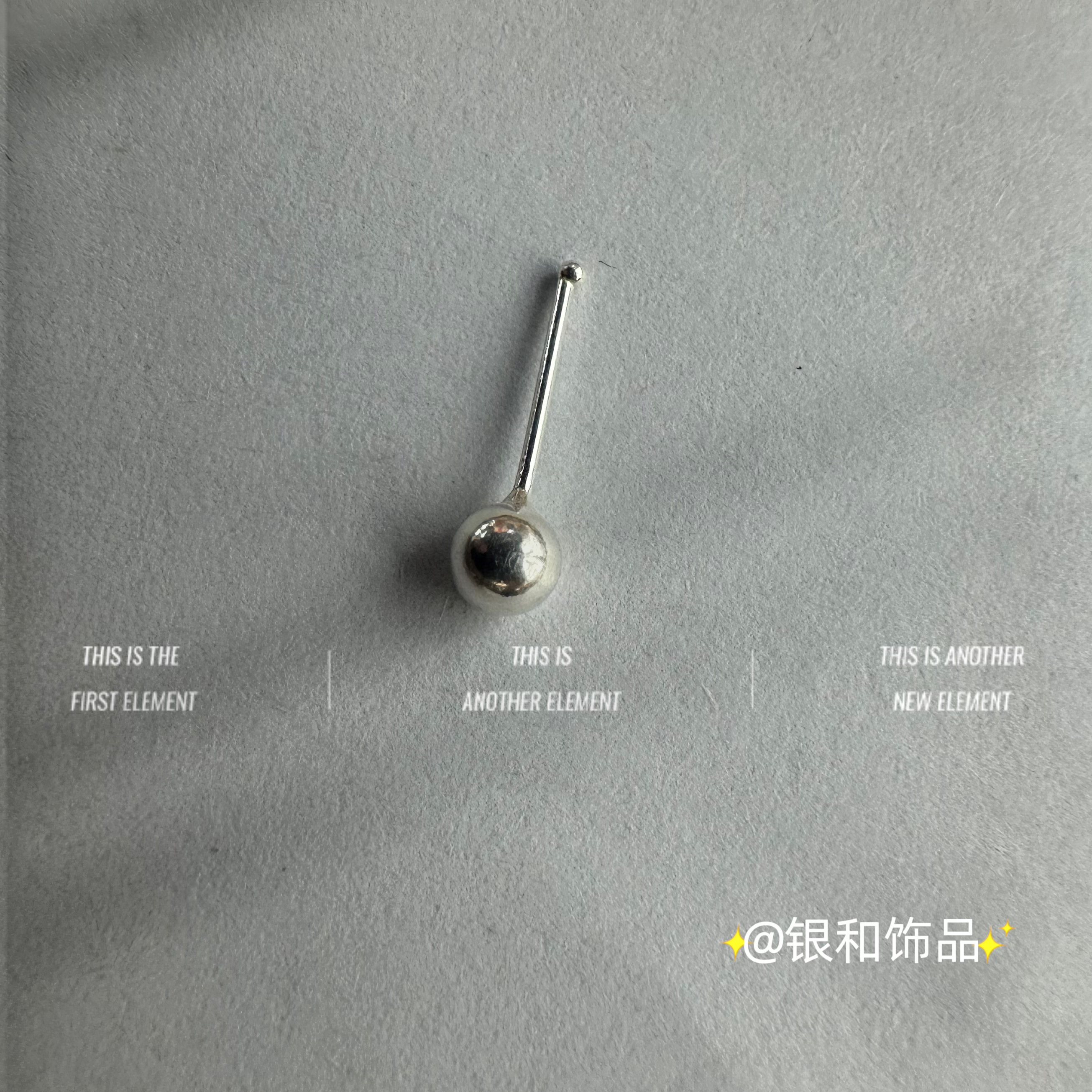 Sterling silver nose stud elegant small personality women's accessories 925 sterling silver allergy nose ring Korean version of the fashion trend nose accessories details Picture