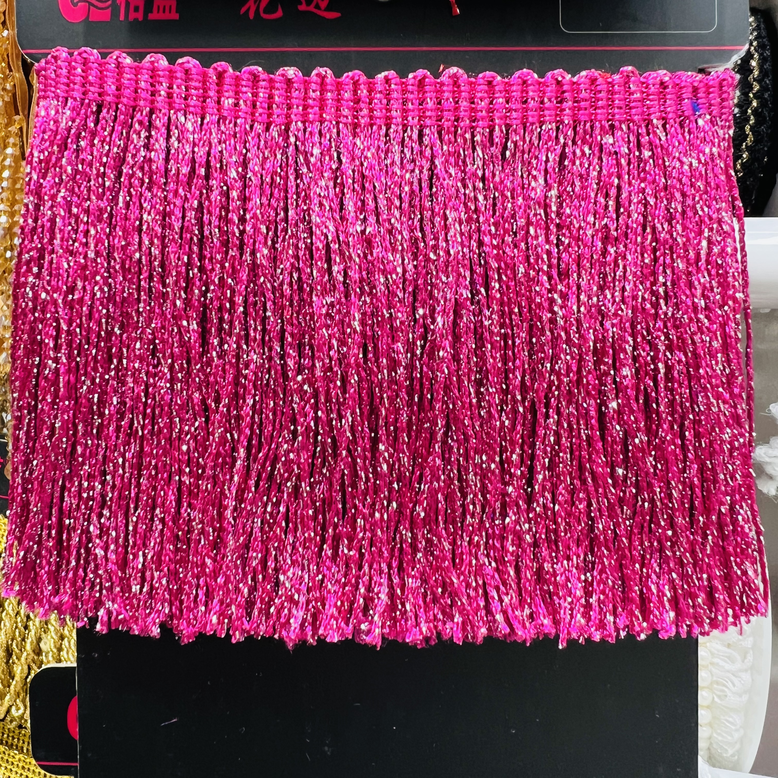 Lace tassel decorative accessories fabric, exquisite lace design, DIY handcrafted materials, high-end decorative accessories tassel lace Specification image