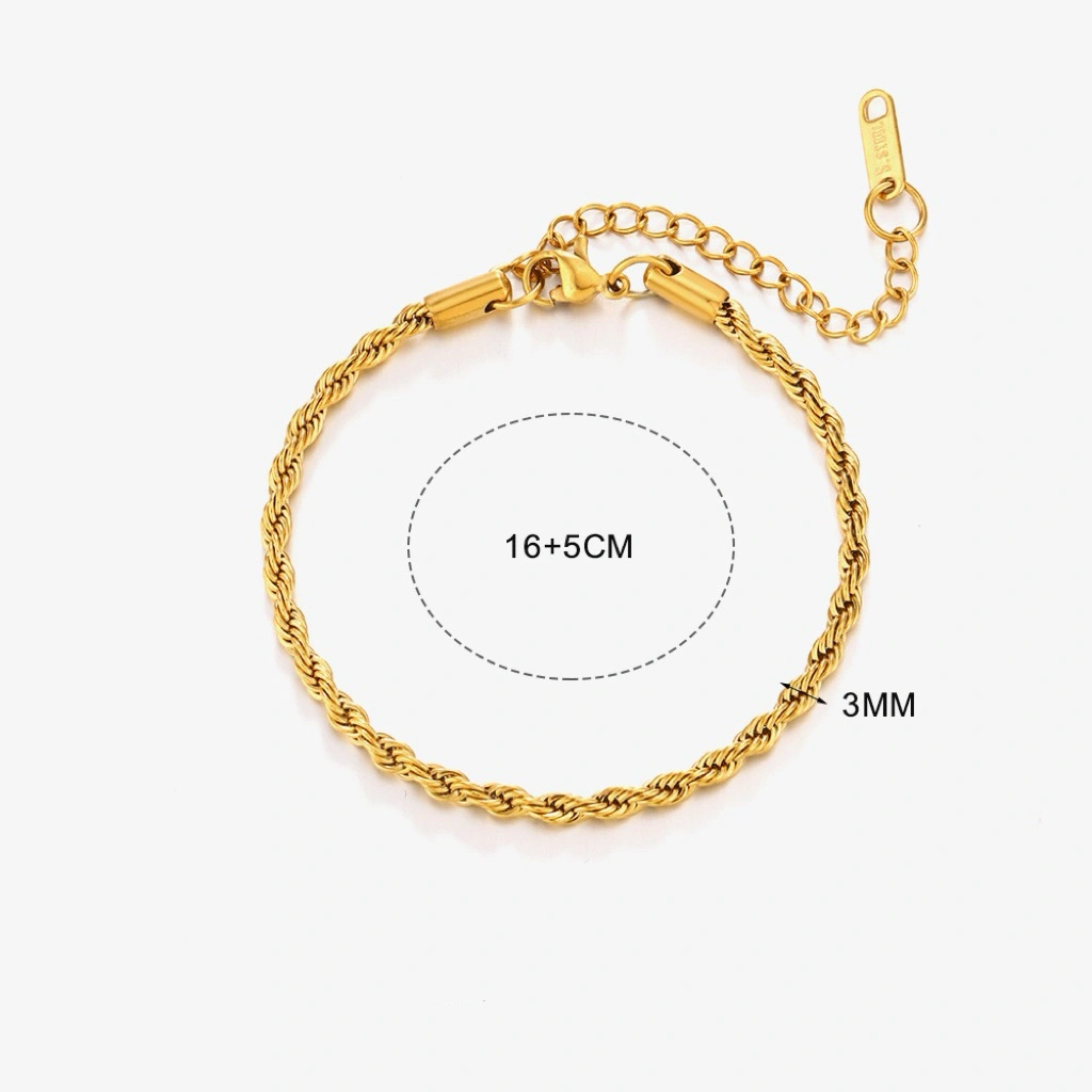 European and American fashion trend stainless steel simple twist bracelet, unique hip-hop niche design sense, versatile titanium steel jewelry for women detail image 6
