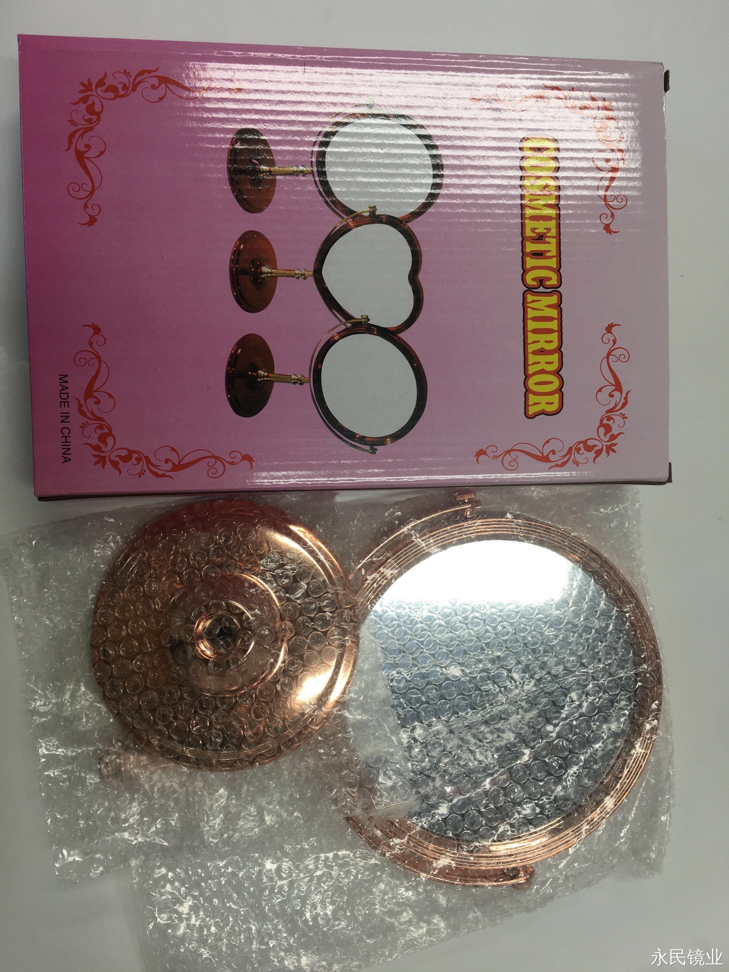镜子/镜梳/化妆镜台镜/掐痘镜/木质化妆镜产品图