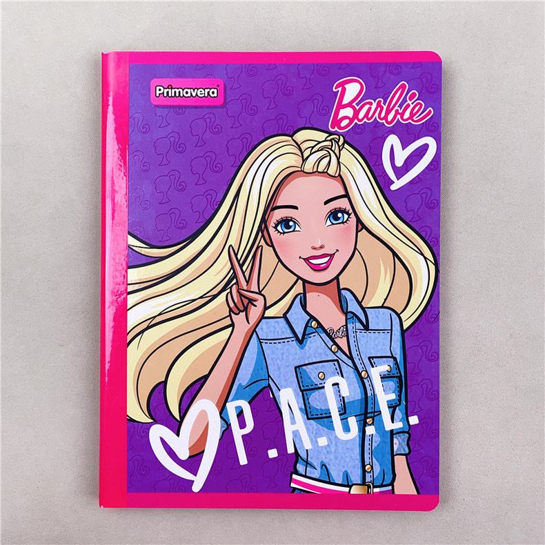 Customized foreign trade notebooks and notepads - B5 cartoon Barbie horizontal line grid thin and brittle notebook cartoon coil planner details Picture