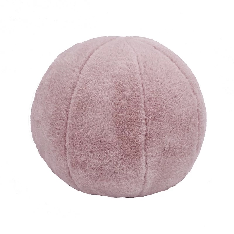 ins风羊羔绒球形抱枕用于客厅卧室装饰品休闲家居产品图