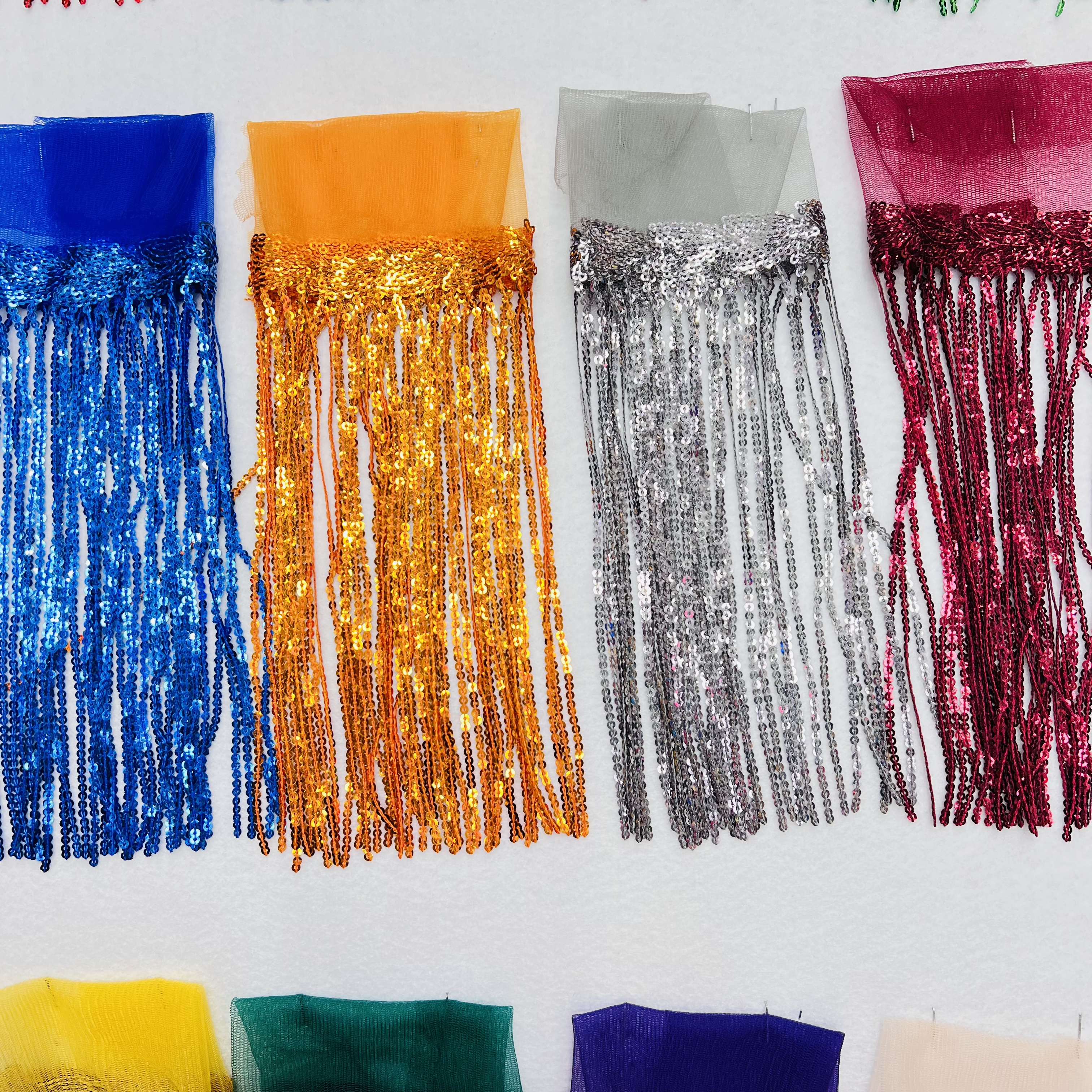 亮片流苏花边装饰辅料 高级手工DIY布料 花边装饰材料 精美细腻流苏设计细节图