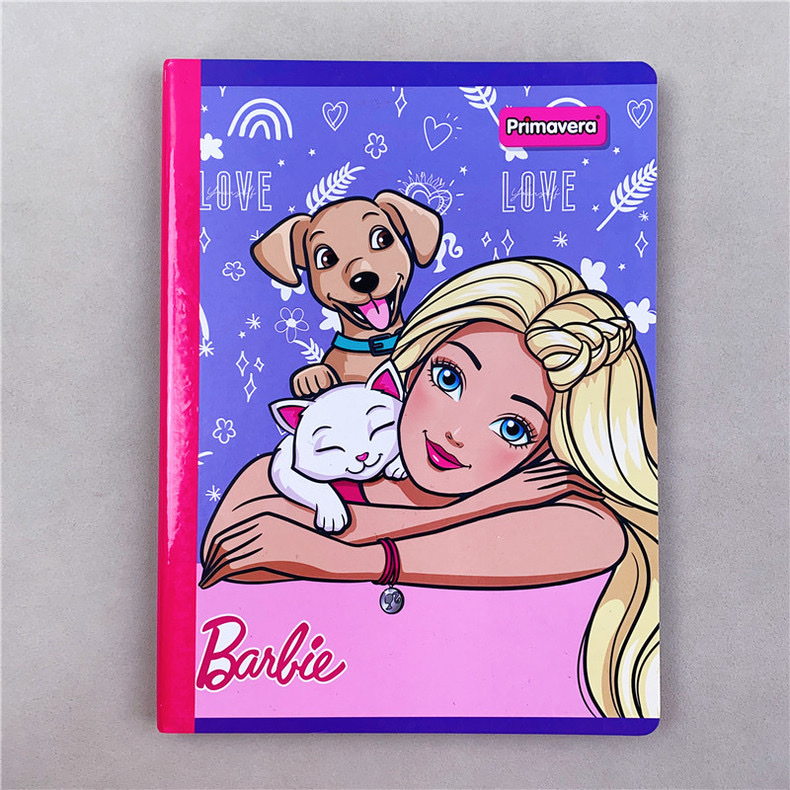 Customized foreign trade notebooks and notepads - B5 cartoon Barbie horizontal line grid thin and brittle notebook cartoon coil planner Item Picture