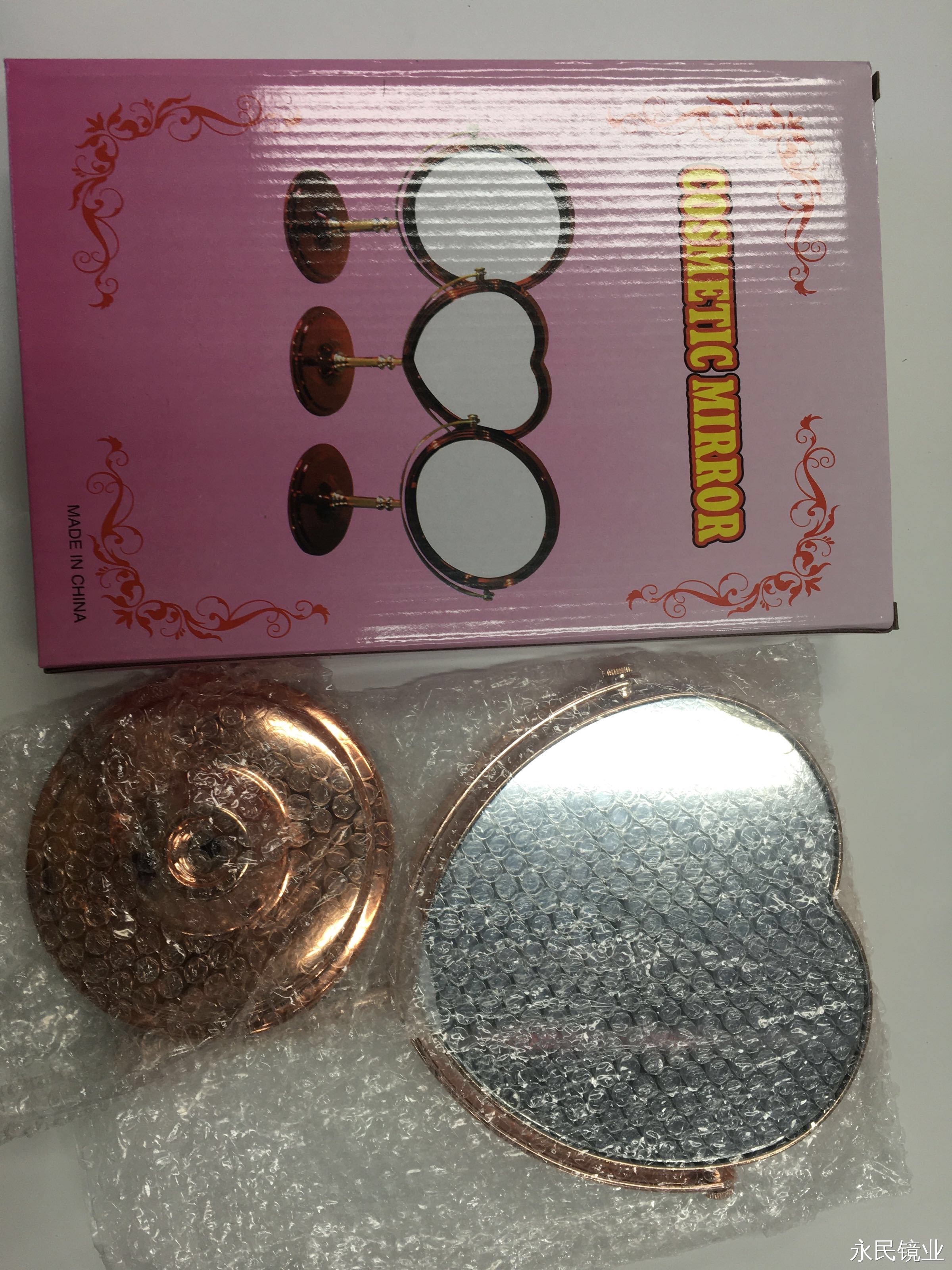 镜子/镜梳/化妆镜台镜/掐痘镜/木质化妆镜细节图