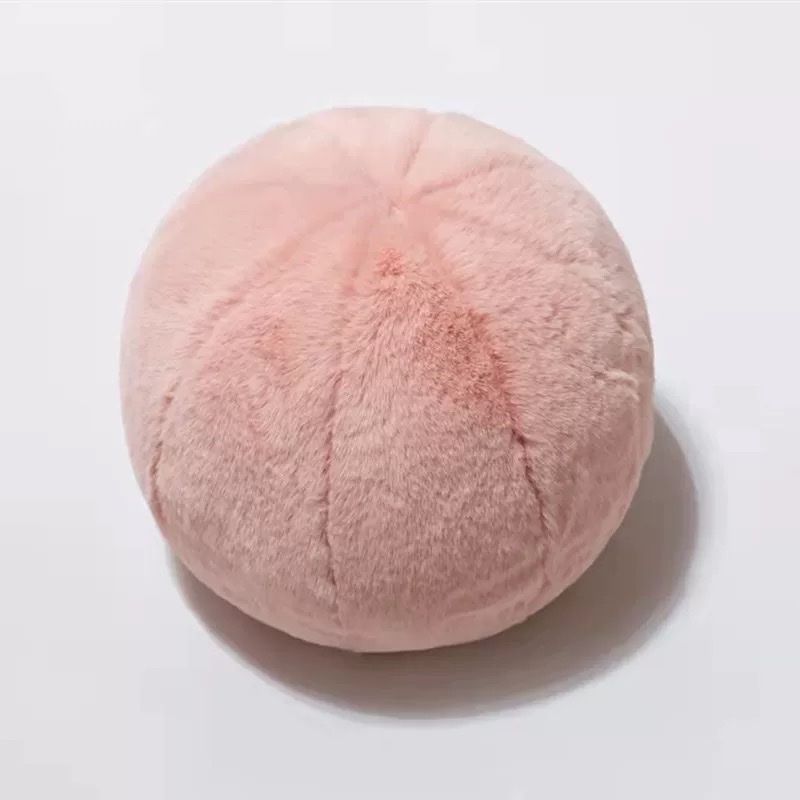 ins风羊羔绒球形抱枕用于客厅卧室装饰品休闲家居细节图