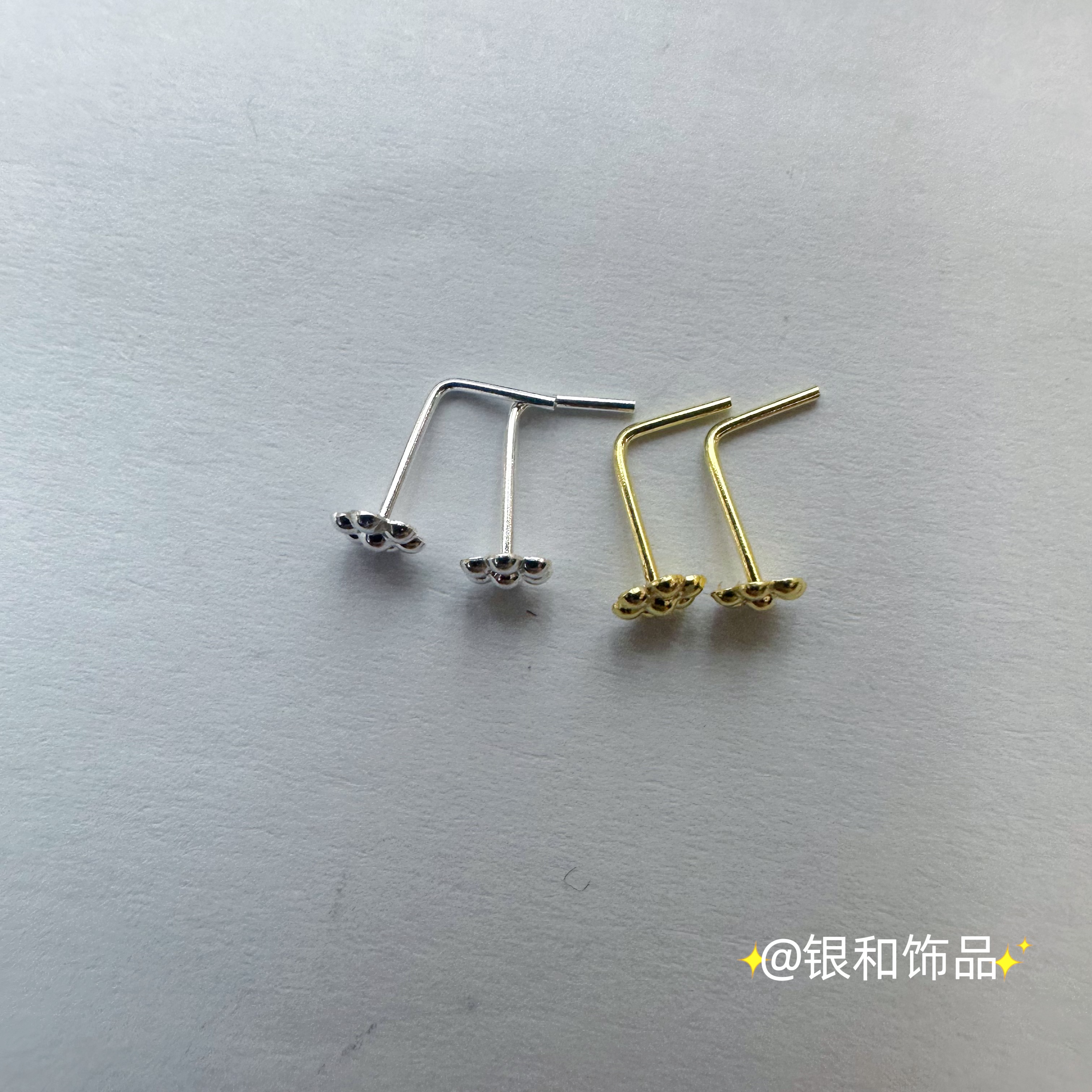 Sterling silver nose stud fashion personality women's advanced sense dazzling glitter High quality wear resistant corrosion comfortable not allergic elegant Application Scenario