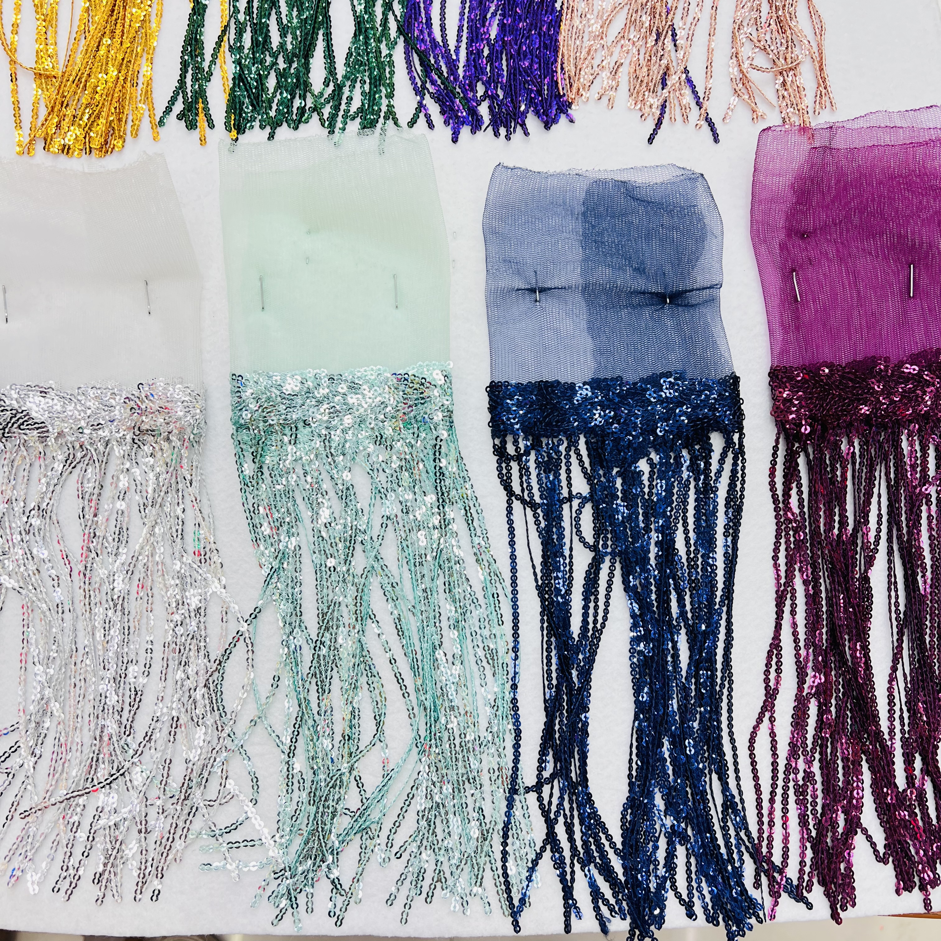亮片流苏花边装饰辅料 高级手工DIY布料 花边装饰材料 精美细腻流苏设计详情图5