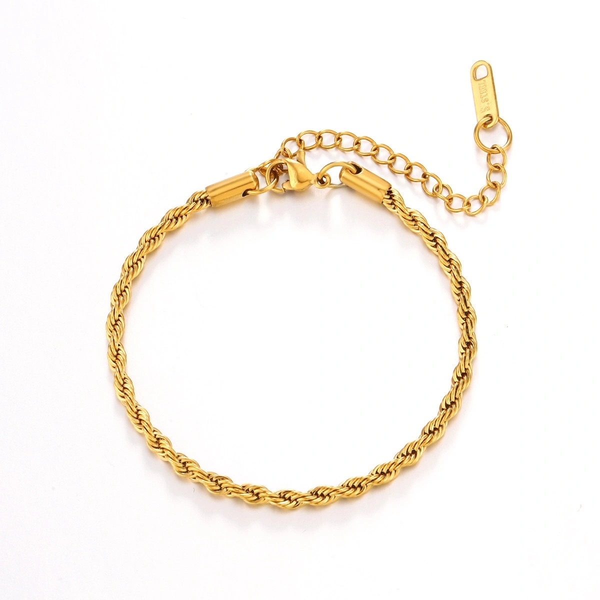 European and American fashion trend stainless steel simple twist bracelet, unique hip-hop niche design sense, versatile titanium steel jewelry for women detail image 8