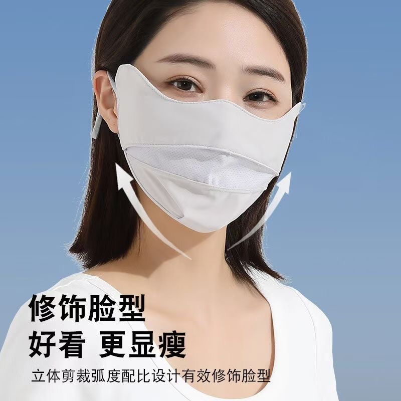 夏冰丝防晒口罩调节扣透气护眼角防紫外线防尘挂耳带调节扣产品图