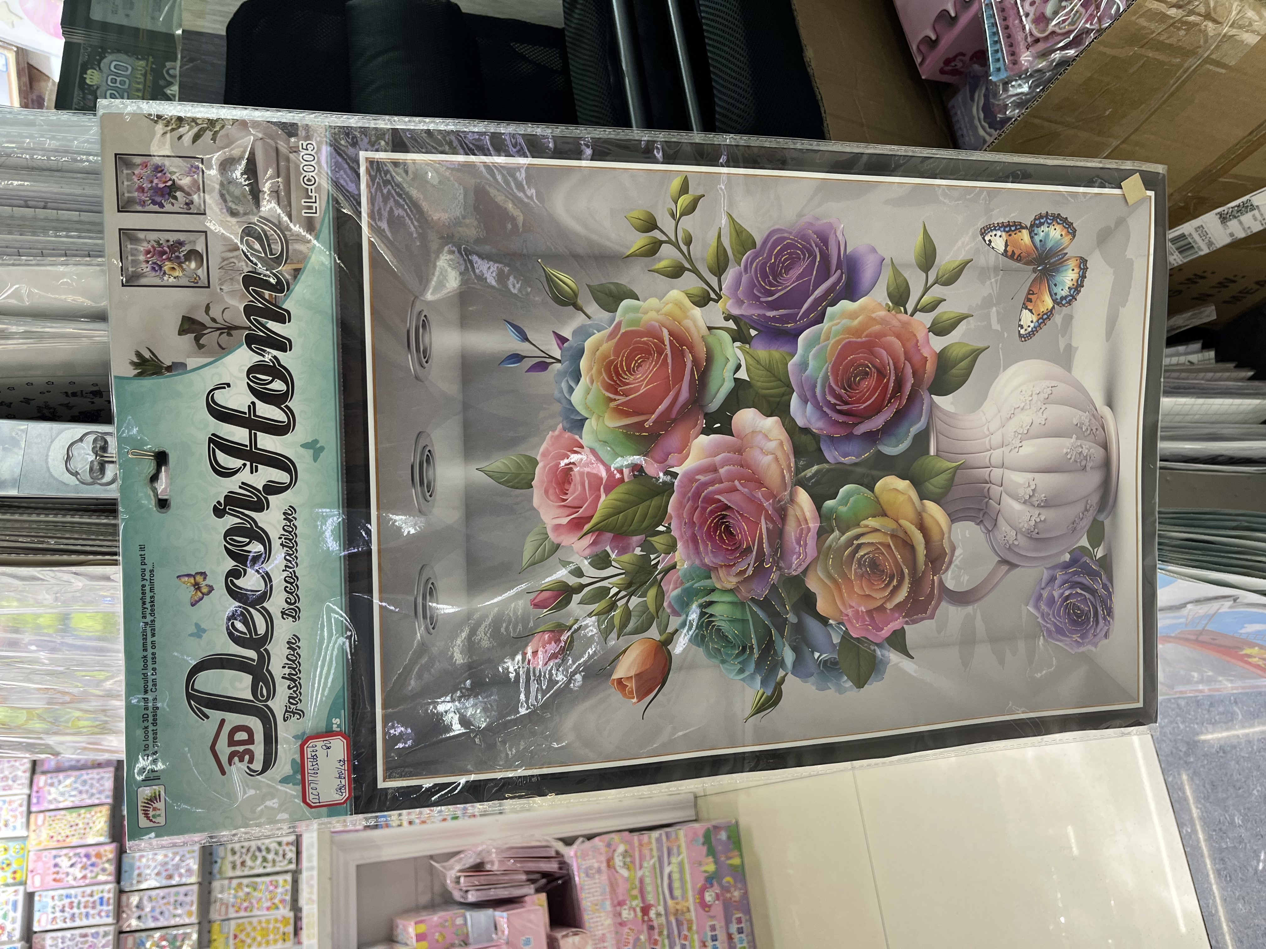 装饰贴纸，花瓶贴纸，立体贴纸，3D墙贴
