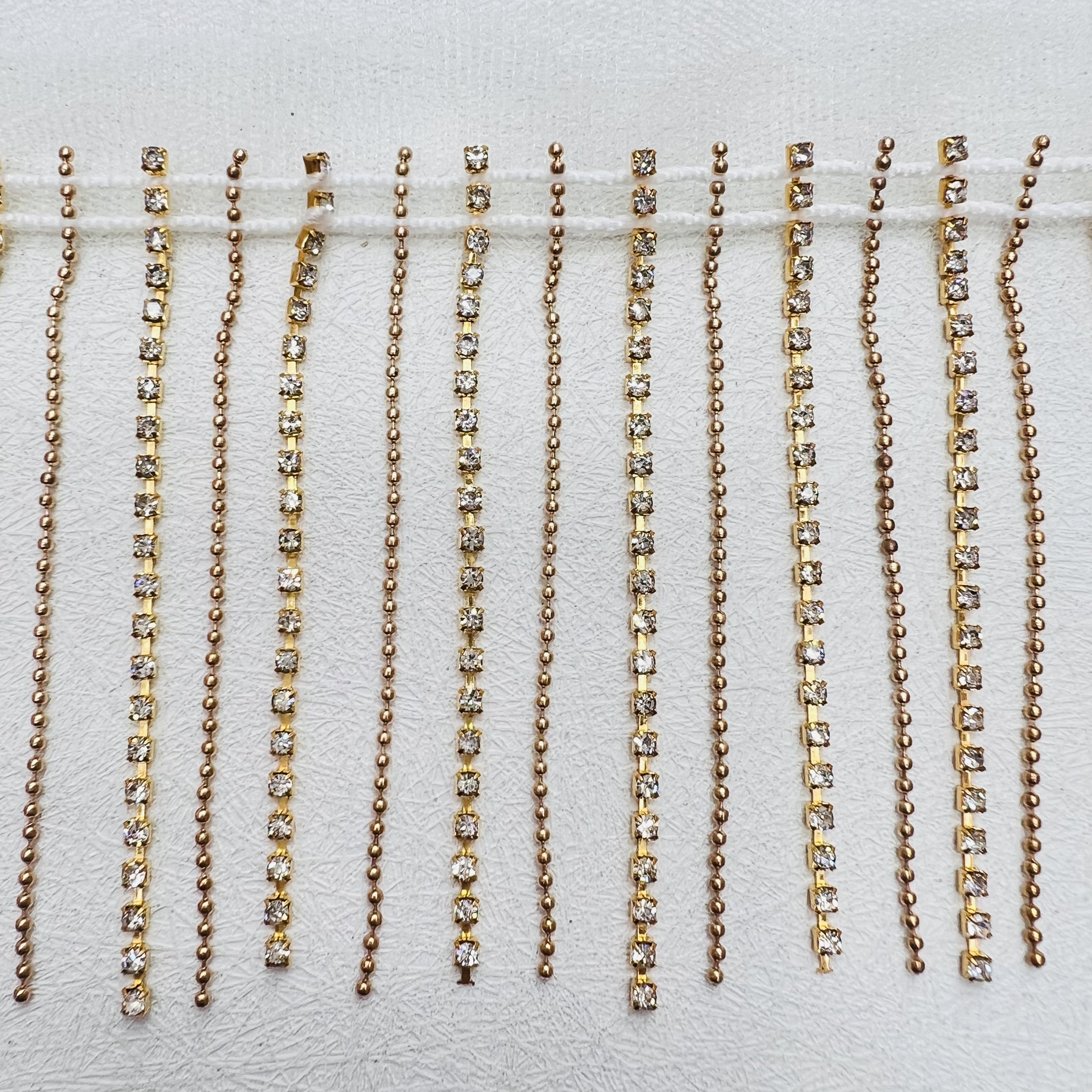 Chain tassels, diamond chain perches, hanging decorations, lace accessories, exquisite lace decoration, fabric cutting, DIY handcrafted materials, high-end clothing decoration accessories details Picture