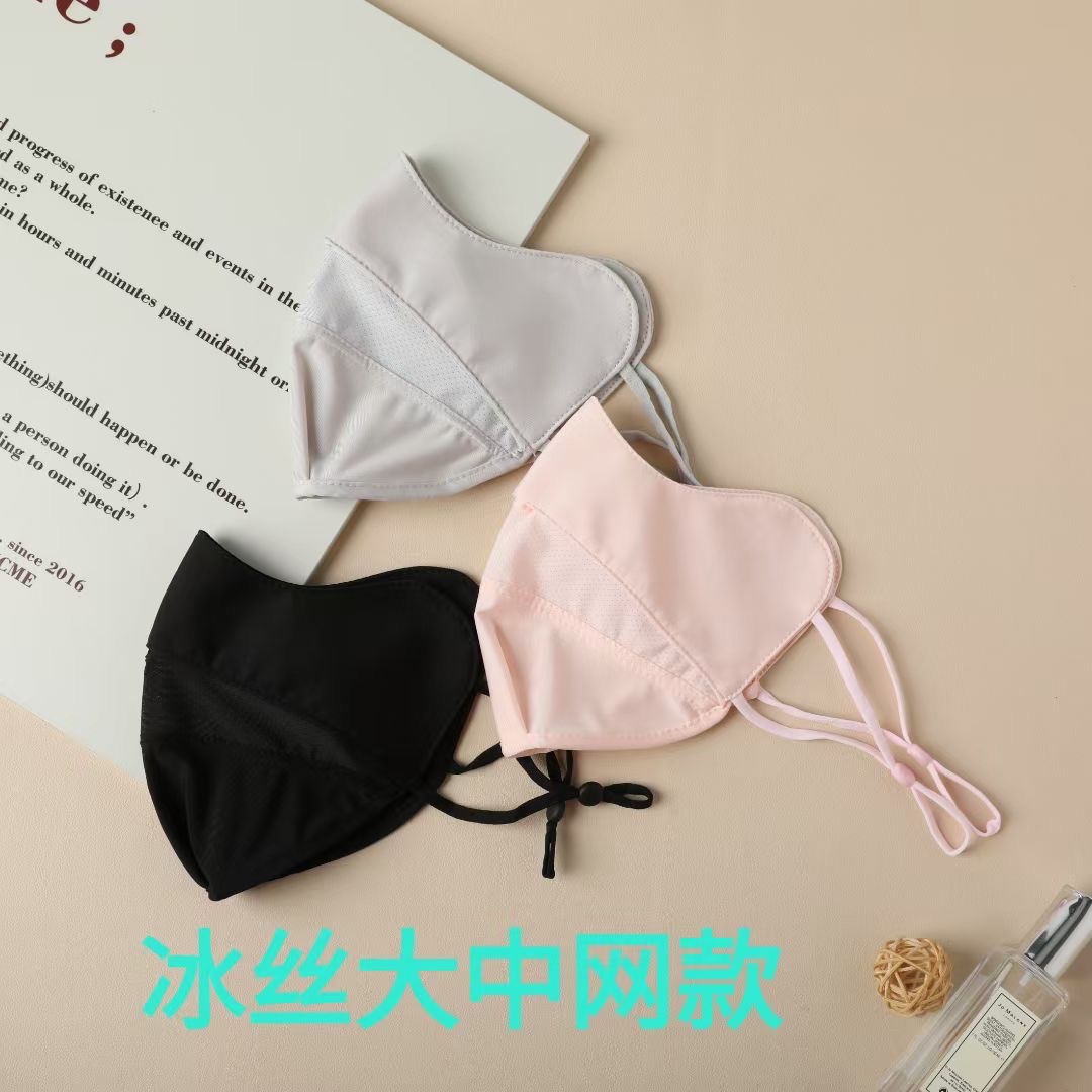 夏冰丝防晒口罩调节扣透气护眼角防紫外线防尘挂耳带调节扣详情图4