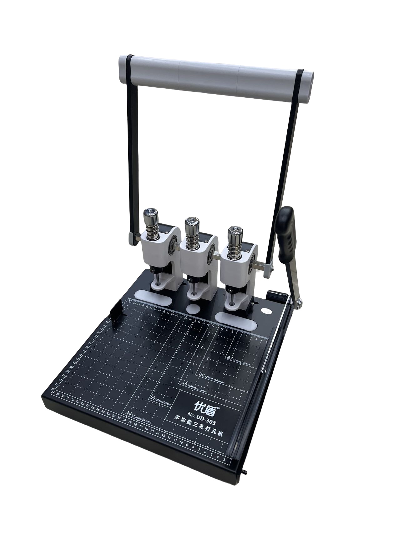 高效易用装订机 办公必备 文具用品 A4纸适用 手动打孔机 学生作业装订器详情图3