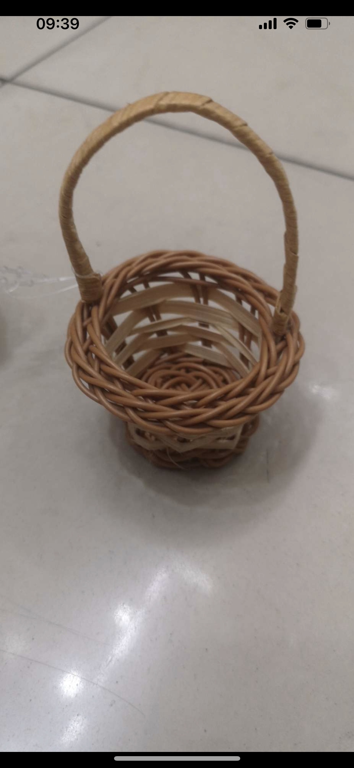 地摊热销 时尚仿藤编织收纳篮 竹编采摘篮 家居整理必备 多功能便携篮子