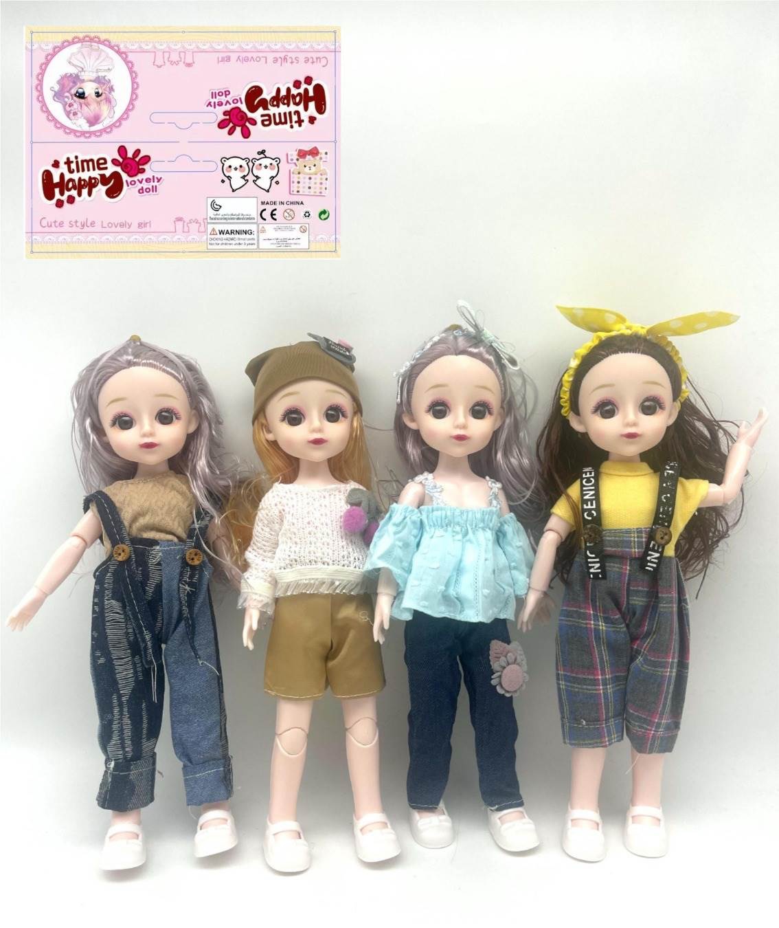 批发可爱风格玩偶套装 多款时尚造型娃娃 精致服饰细节拉满 优质材料保障品质 可做儿童礼物或摆件