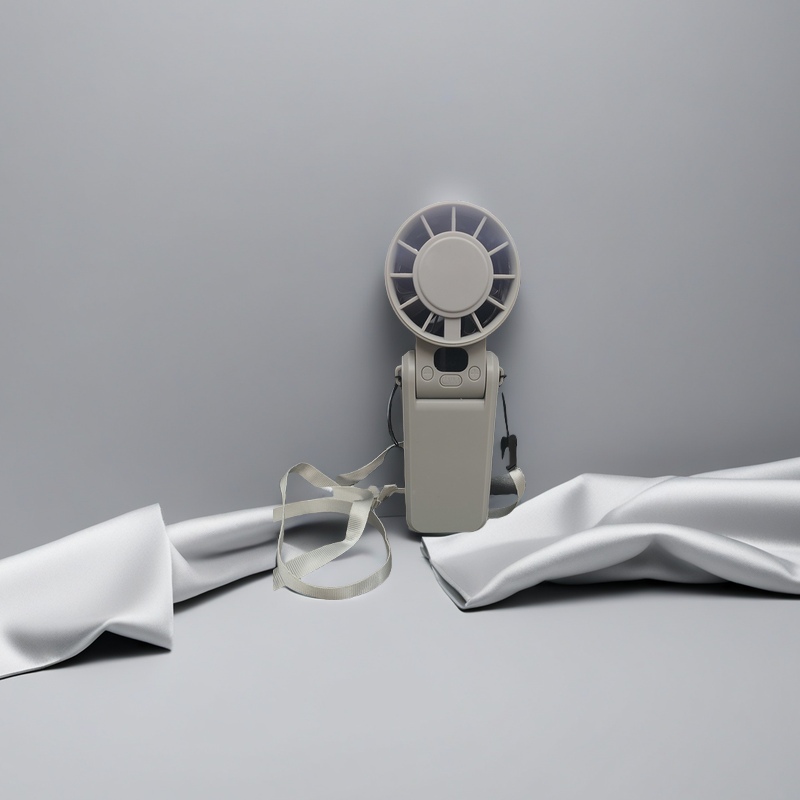 2025 digital display 199-speed high-speed handheld ice pack cooling small fan, simple and strong wind neck-hanging folding desktop USB Item Picture