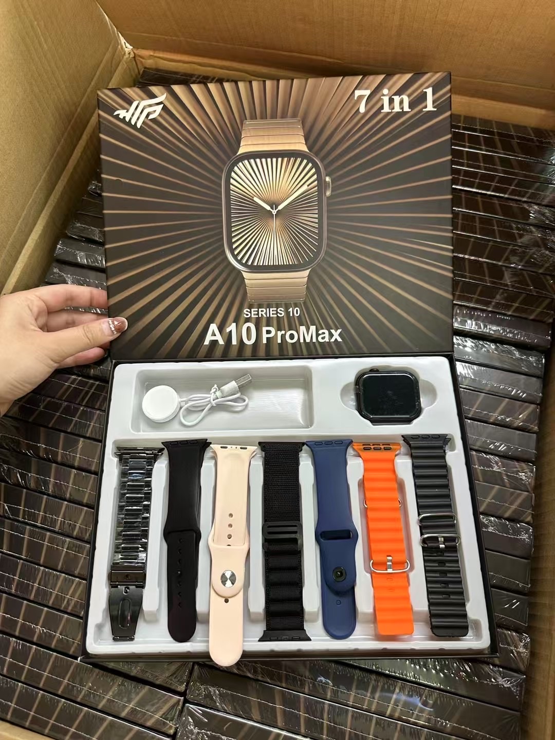 A10ProMax智能手表蓝牙通话智能手表心率运动自定义表盘信息提醒智能手表跨境爆款跨境电商亚马逊智能手表套装