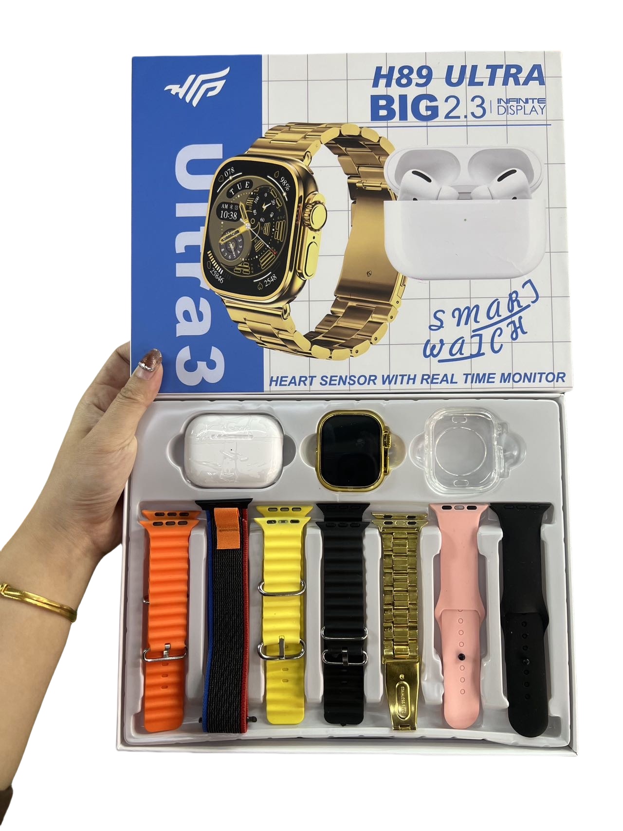 H89Ultra智能手表跨境蓝牙通话智能检测心率运动自定义表盘跨境电商爆款智能手表套装电话手表手表