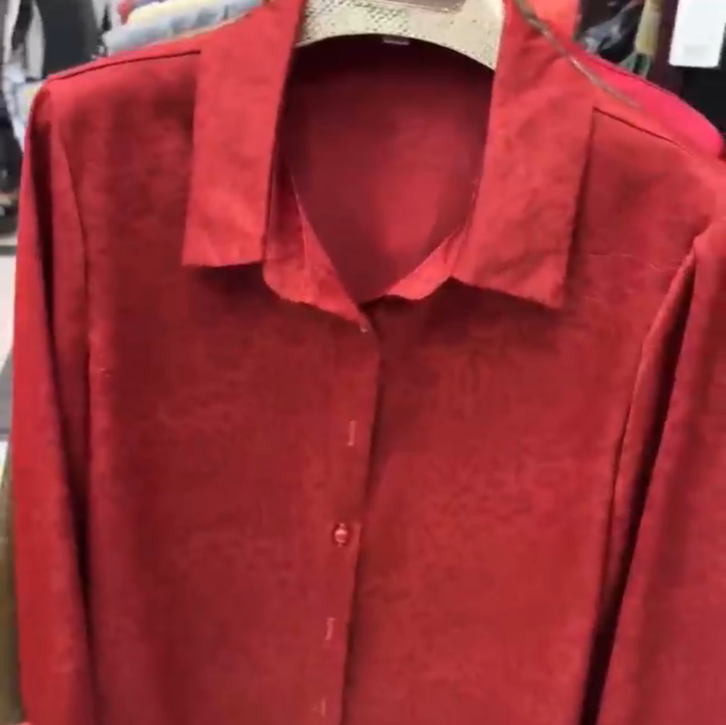 New product launch: Spring/Autumn 2025 Women's deep red long-sleeved top, a trendy and fashionable middle-aged outfit, available in sizes from XL to 5XL