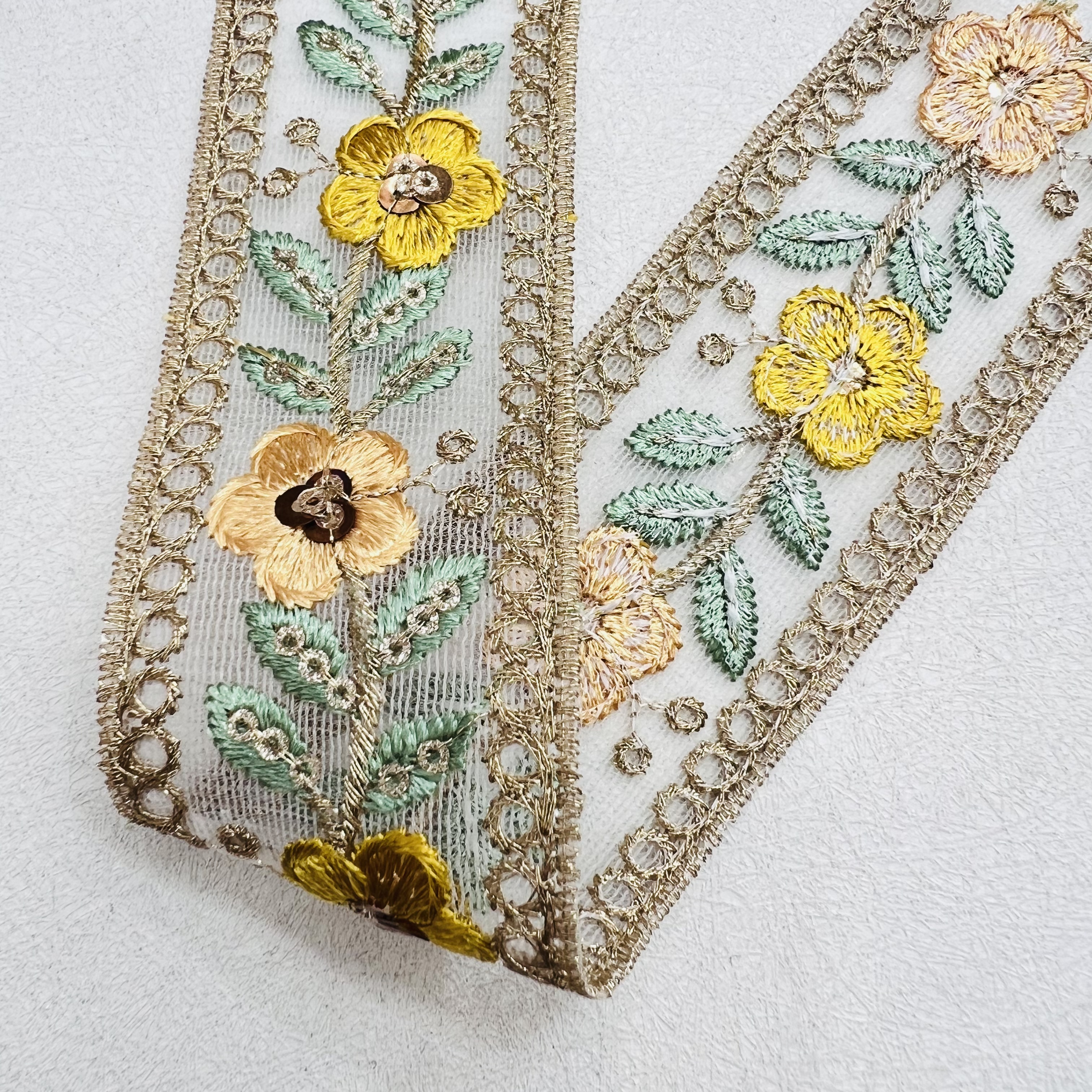 Embroidered lace pendants, lace trim accessories, exquisite fabric lace decoration, DIY hand-stitched materials, high-end clothing skirt decoration accessories details Picture
