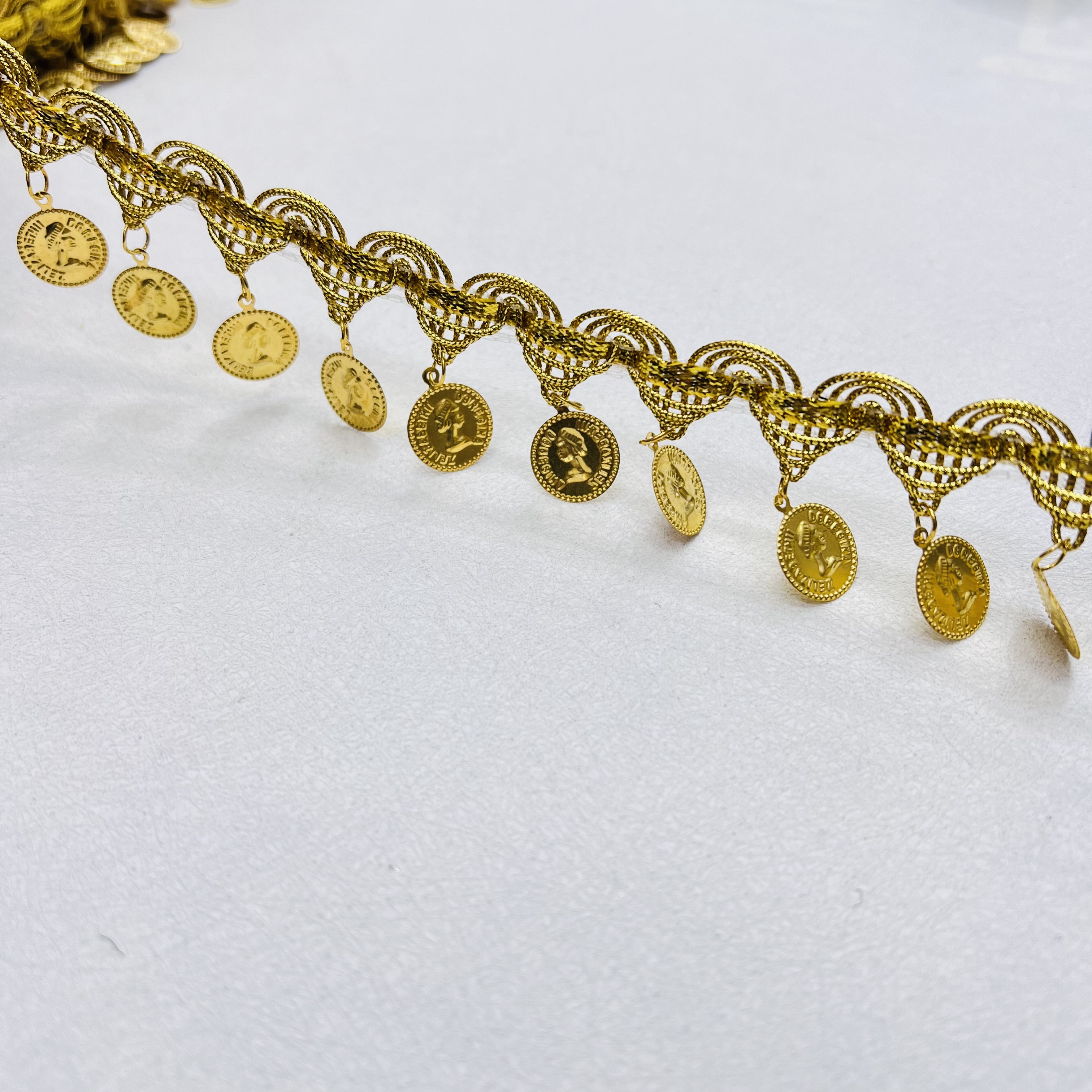 小宝塔吊美人头吊片花边流苏装饰 辅料DIY手工制作 布料花边装饰品 高档精致花边流苏布料辅料详情图2