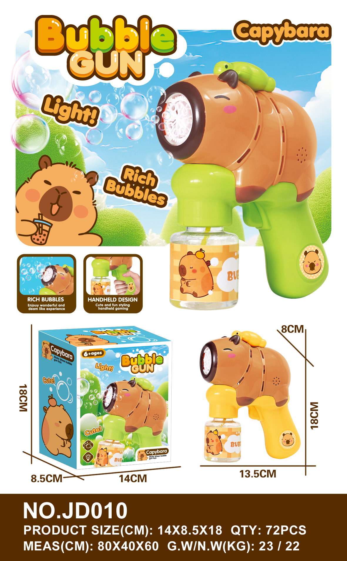 Children's outdoor toy bubble machine, automatic bubble blowing machine, non-electric hand-cranked, safe and harmless, rich and colorful bubbles bring children endless fun. Children's toys, children's toys detail image 4