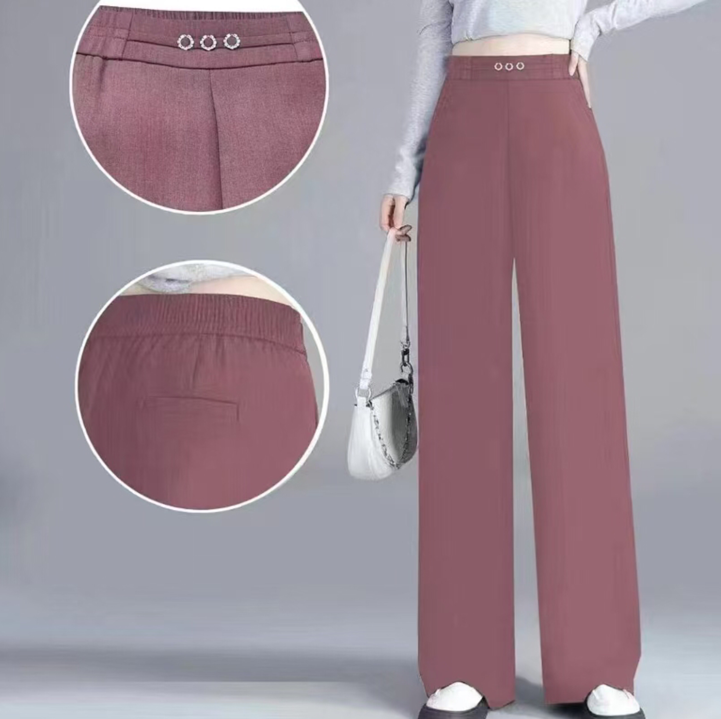 For the Spring and autumn of 2025, straight-leg women's pants are simple, height-enhancing, slimming, fashionable and trendy. The 7849 women's pants are available in sizes ranging from 2XL to 5XL