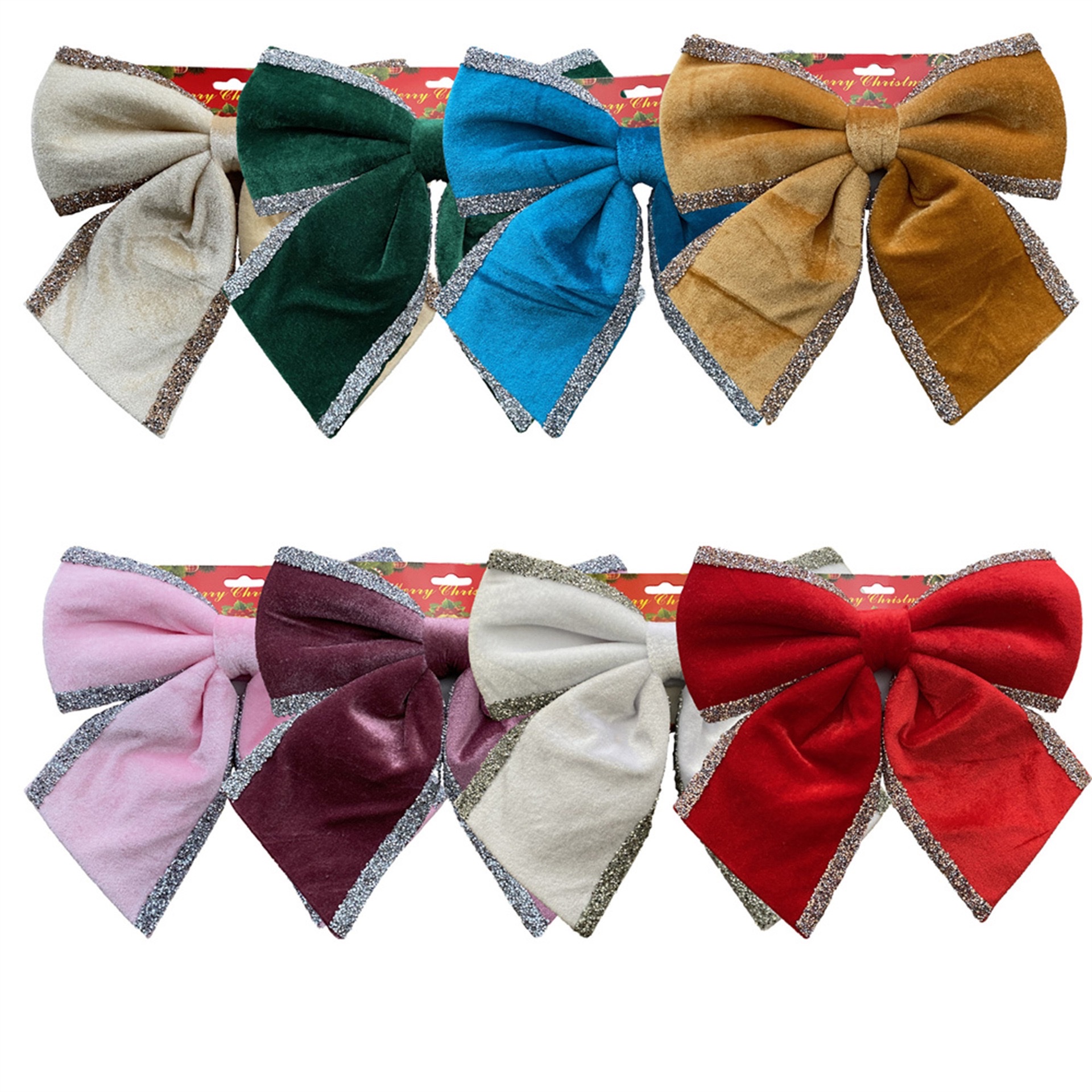 2025年新款蝴蝶结装饰婚庆装饰多色可选圣诞装饰节日装饰厂家直销圣诞树装饰可供跨境