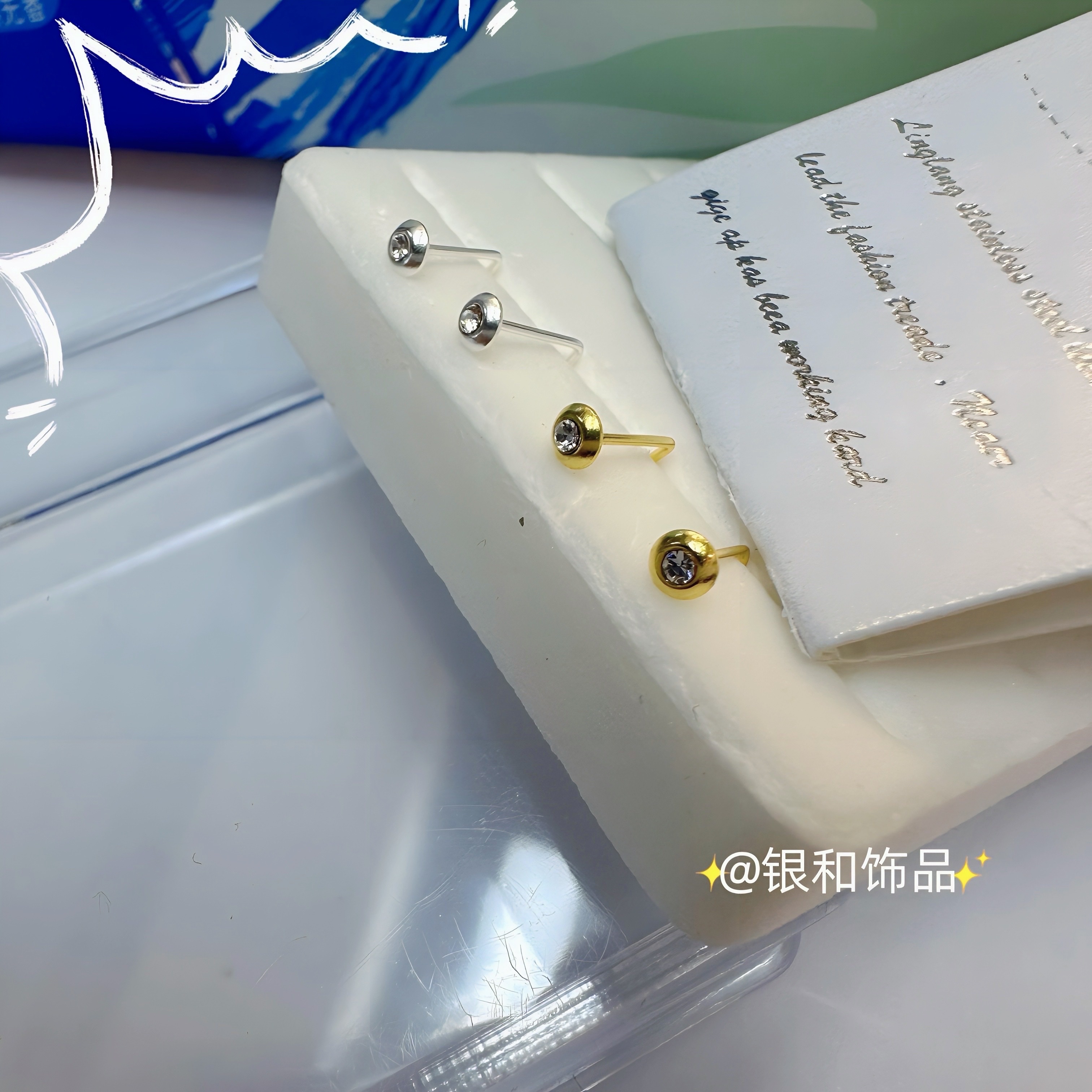 Sterling Silver Nose Stud Delicate And Compact Nose Stud European And American Style Fashion Personality High Quality Wear Resistance And Corrosion Resistance Advanced Sense details Picture