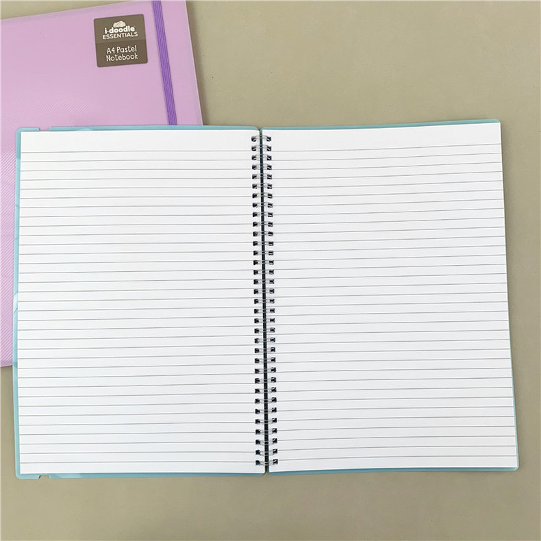 Customized PP binding tape notebook, binding tape coil notebook, grid horizontal line poldot inner page coil notebook, pvc cover notebook pic 6
