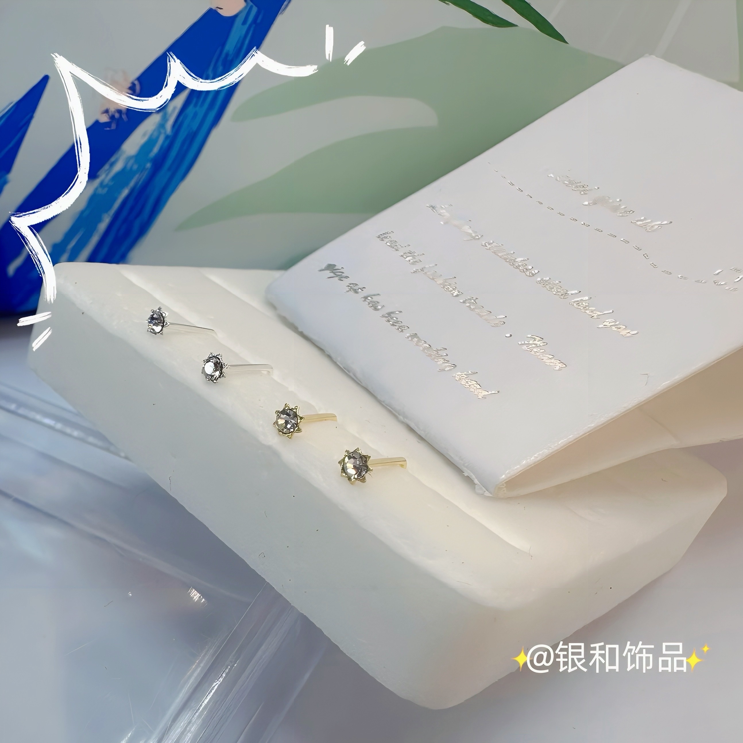 Sterling silver nose stud female style European style fashion personality nose ornaments Nose ornaments advanced sense unique design Application Scenario