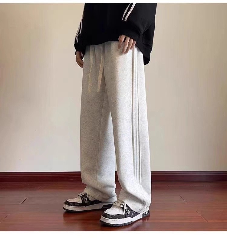 美式潮牌百搭卫裤男士春秋季高街长裤男款宽松直筒阔腿休闲长裤子详情图4