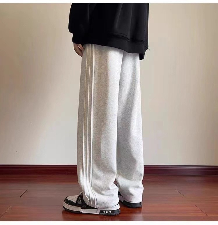 美式潮牌百搭卫裤男士春秋季高街长裤男款宽松直筒阔腿休闲长裤子详情图8
