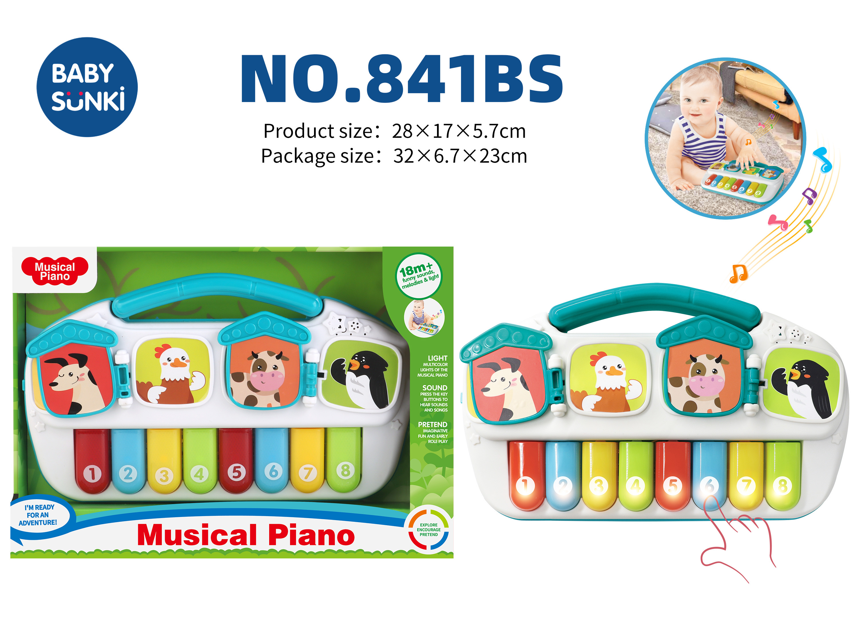 Baby intelligence eight-harpsichord instrument details Picture