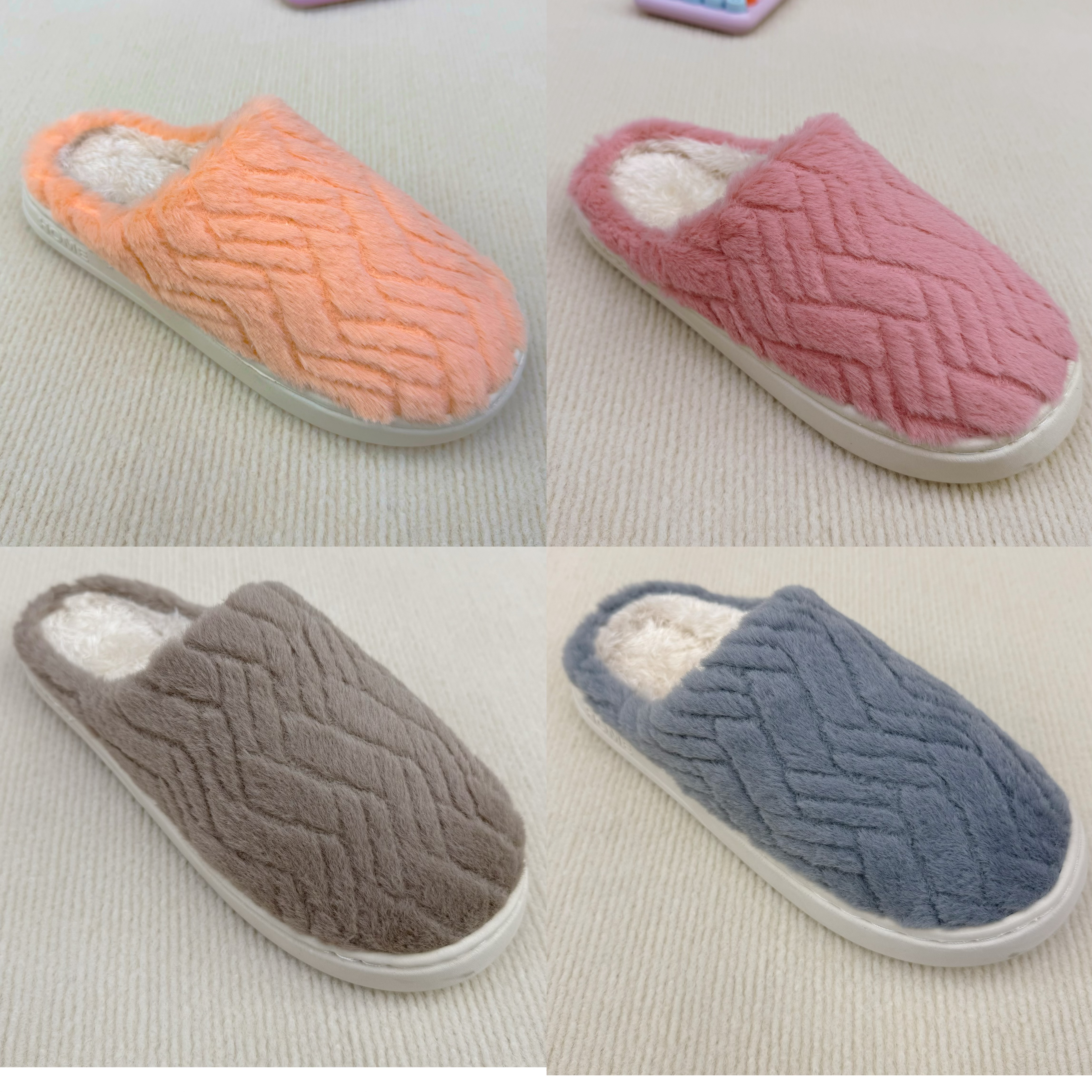 特价冬季居家暖脚棉拖鞋 舒适毛毛拖鞋 防滑保暖棉拖 男女家居鞋棉拖鞋拖鞋