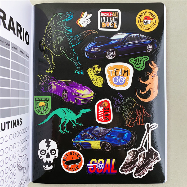Cuaderno de comercio exterior personalizado de comercio exterior ~ B5 dinosaurio coil horizontal cuaderno de comercio exterior cuaderno de dibujos animados coil libro de libro de mano pic 7